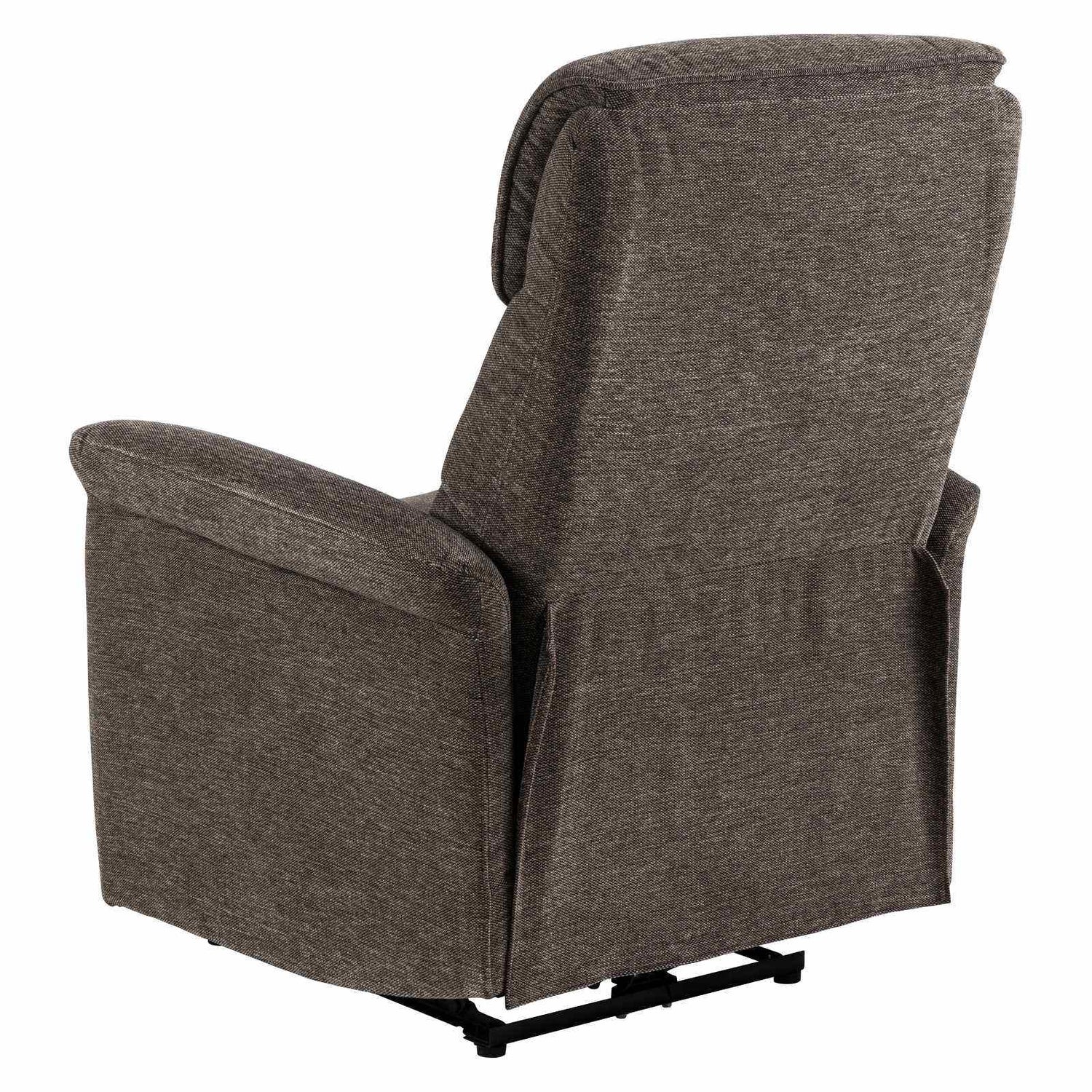 Sanderson recliner-nojatuoli, tummanharmaa kangasverhoilu.