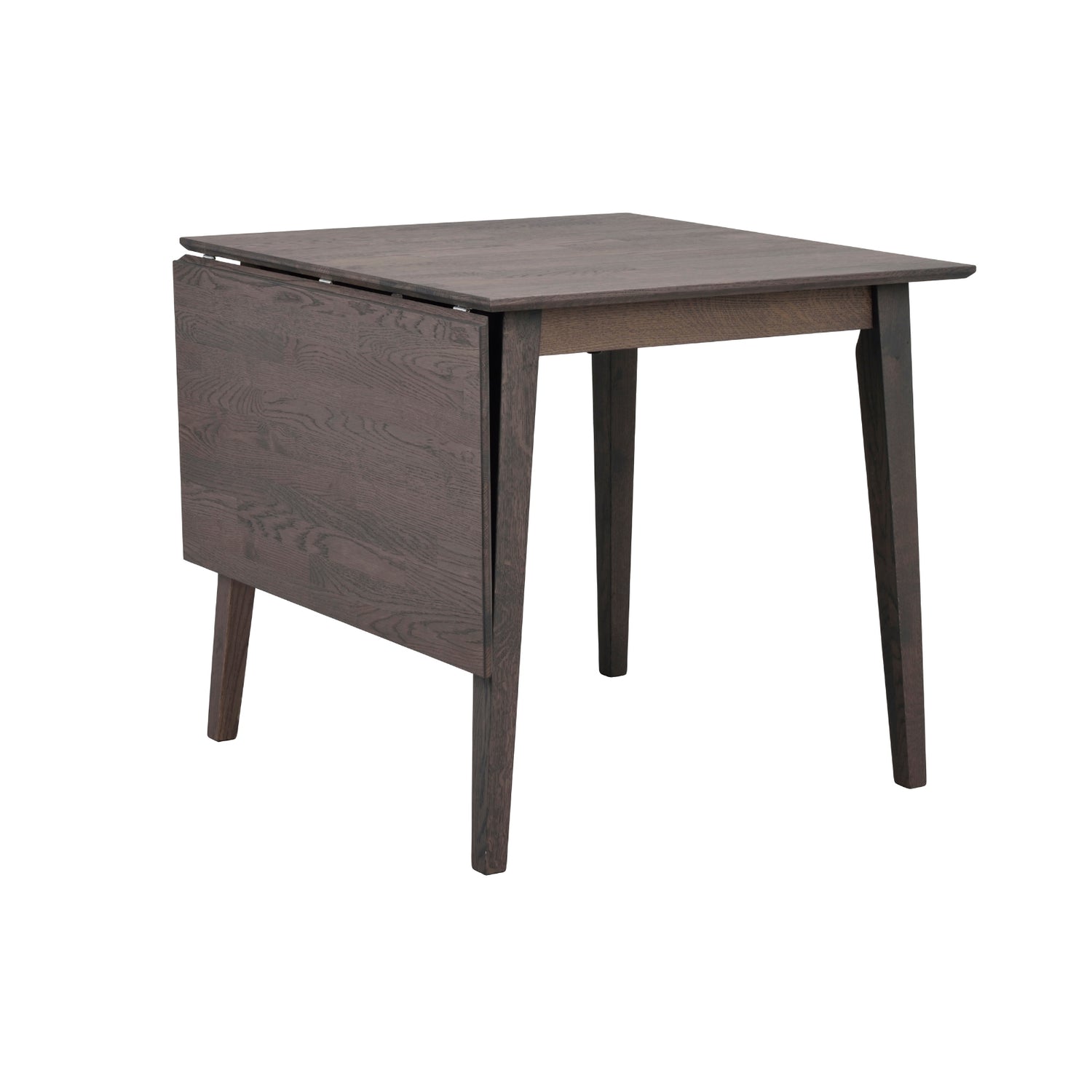 Savutammen värinen Filippa-klaffipöytä koossa 80 x 80 cm.