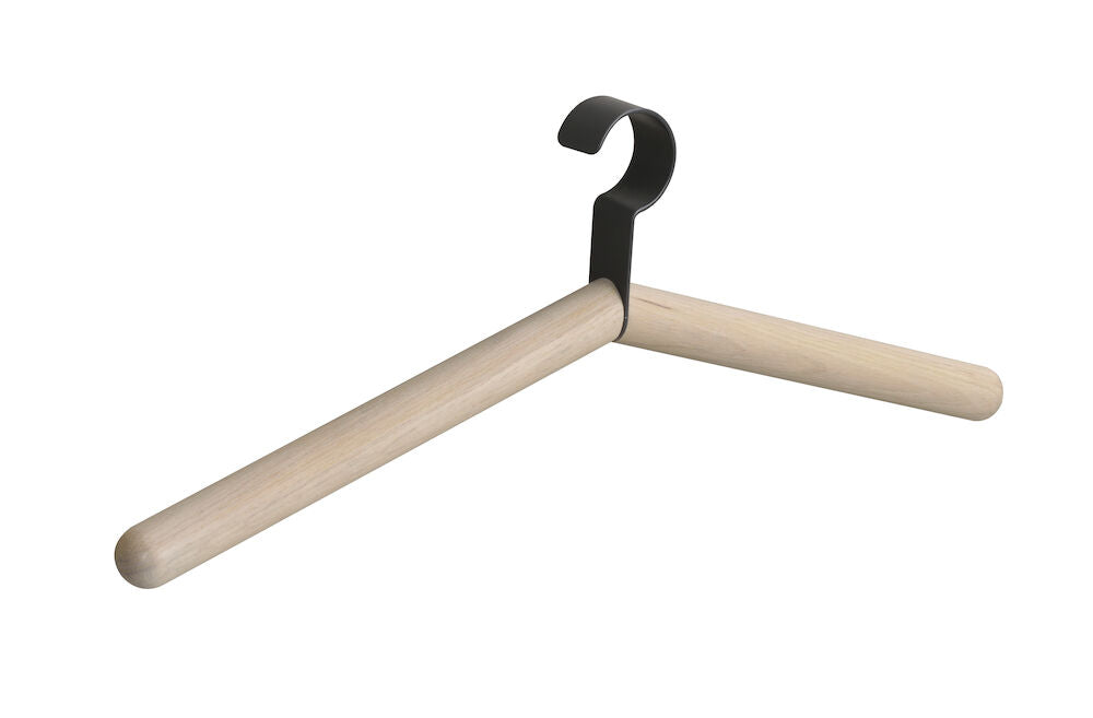 Milford-henkari, valkotammi mustalla metallikoukulla.