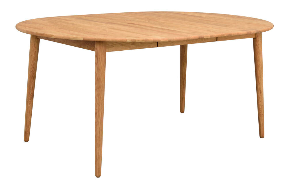 Valkotammenvärinen Tyler-ruokapöytä 120 + 45 cm jatkolevy. (Pöytä sisältää yhden 45 cm jatkolevyn).