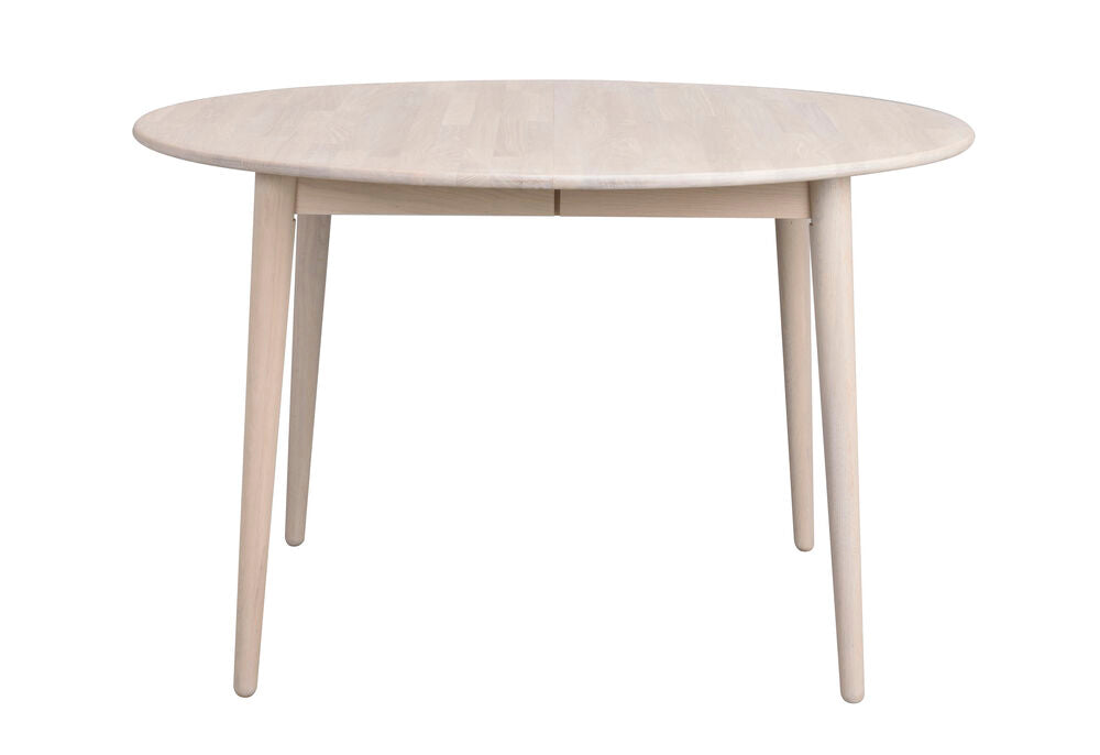Valkotammenvärinen Tyler-ruokapöytä 120 cm.