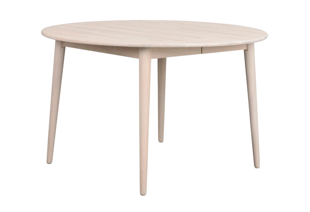Valkotammenvärinen Tyler-ruokapöytä 120 cm.