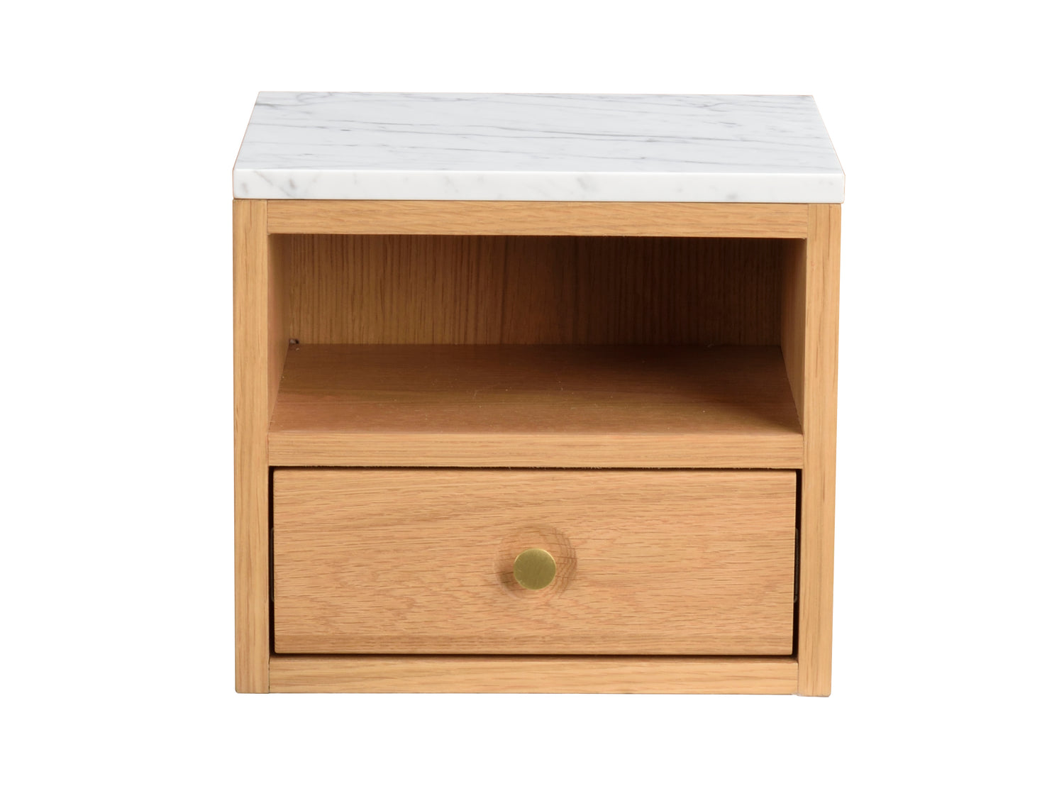 Tammenvärinen Whitmore-yöpöytä.