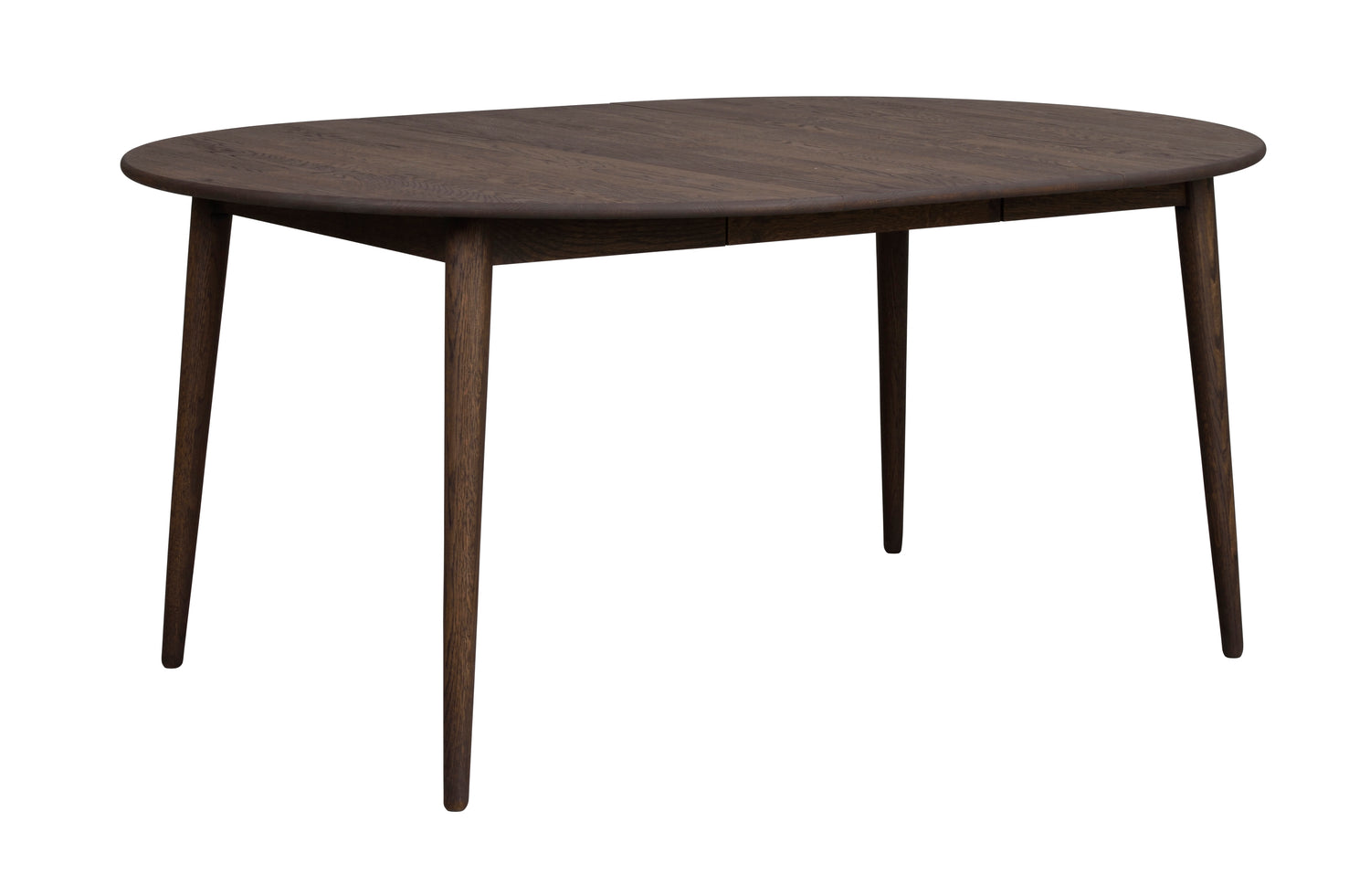 Ruskea Tyler-ruokapöytä jossa jatkolevy 45 cm.