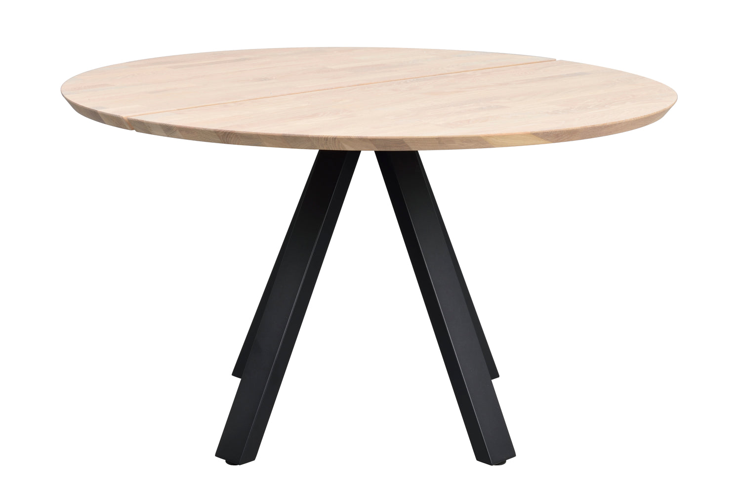 Valkotammenvärinen Carradale-ruokapöytä 130 cm.