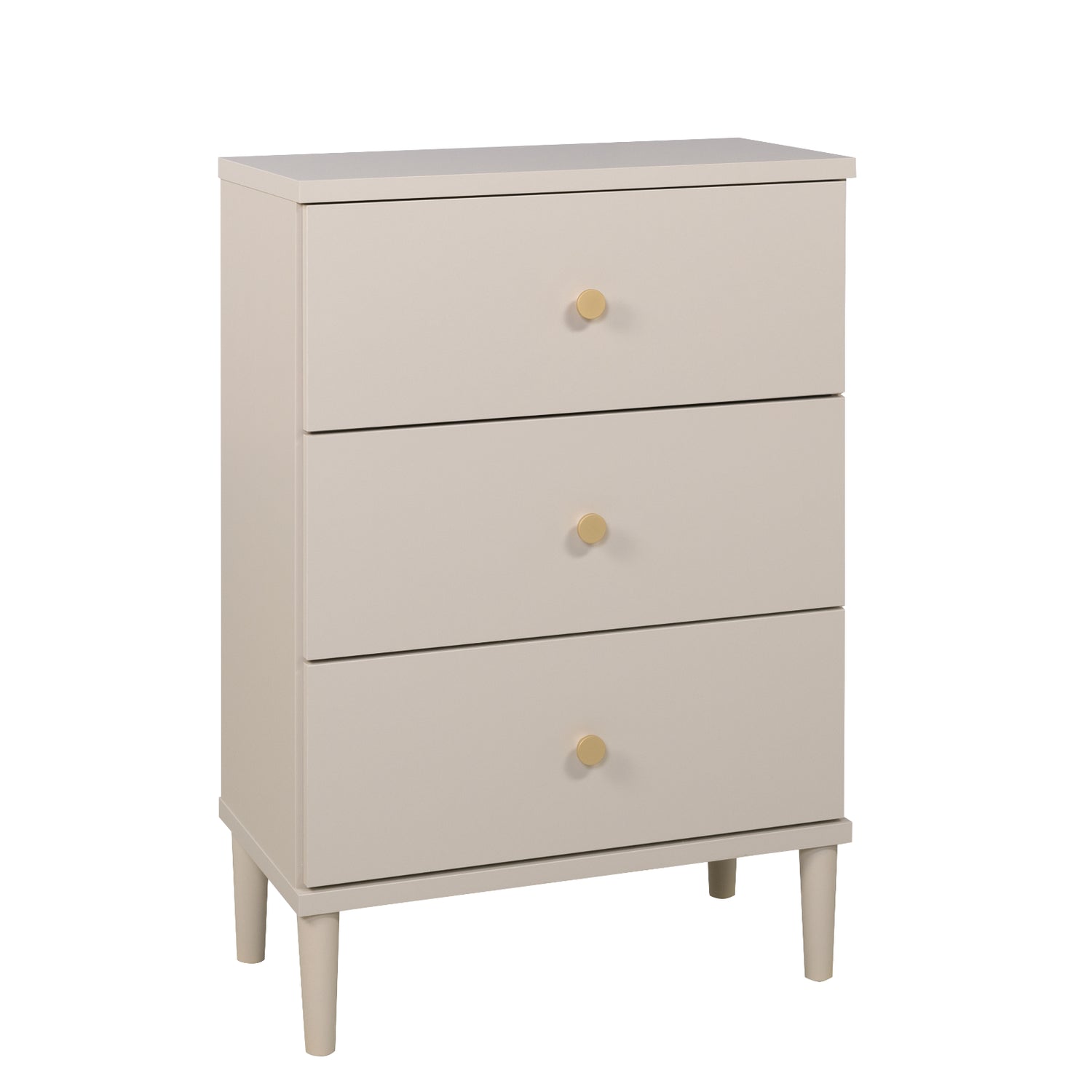 Tuomi-laatikosto, greigen värinen kultavetimillä.