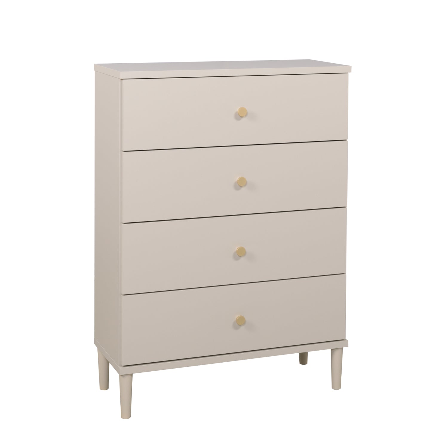 Tuomi-laatikosto, greigen värinen kultavetimillä.