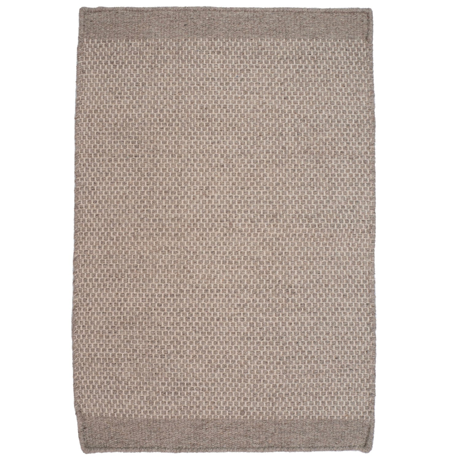 Aamu-villamatto vaaleanharmaalla kuosilla.