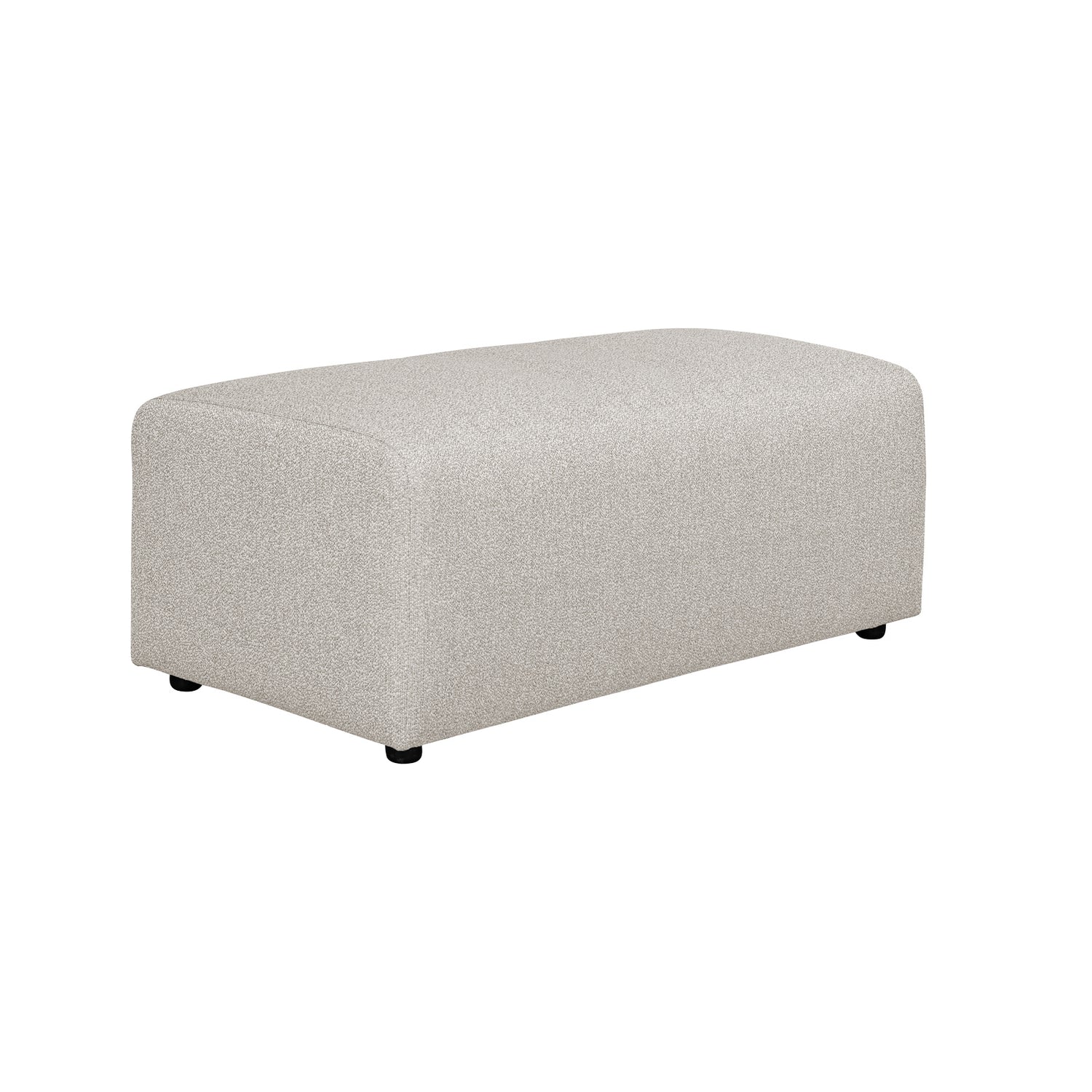 Alma-rahi vaalealla Minco 2 -kankaalla ja mustilla muovijaloilla. Kuvan rahin koko on 110 x 60 cm.