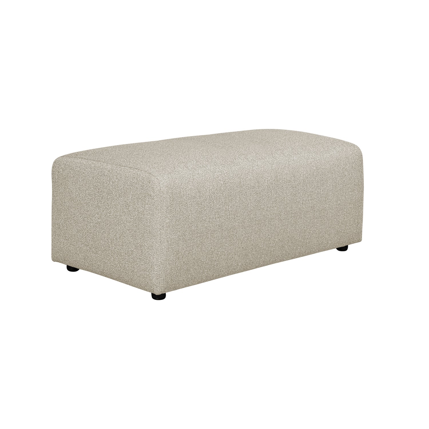 Alma-rahi beigellä Minco 30 -kankaalla ja mustilla muovijaloilla. Kuvan rahi on 110 x 60 cm kokoinen.