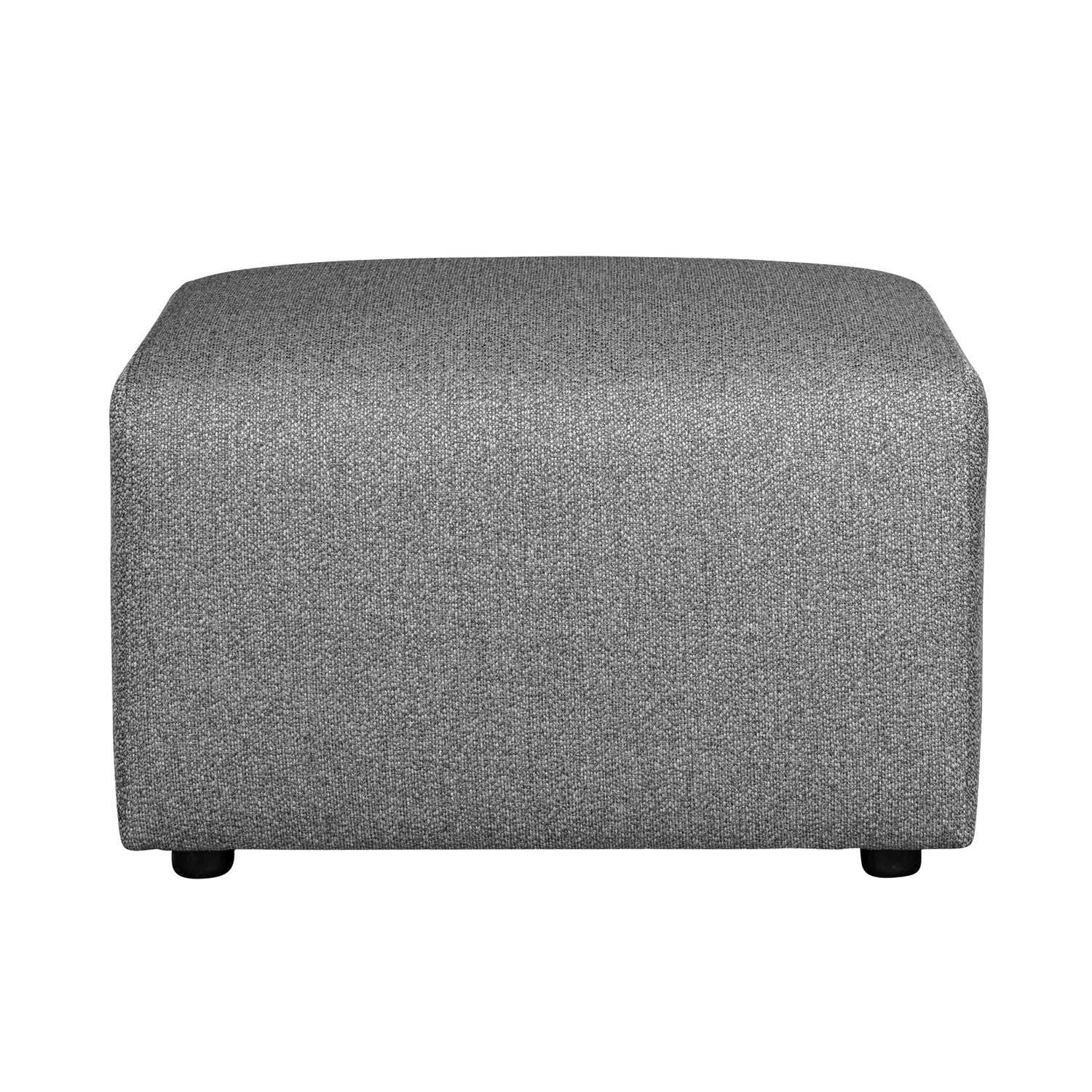 Alma-rahi harmaalla Minco 16 -kankaalla ja mustilla muovijaloilla. Kuvan rahi on 70 x 60 cm kokoinen.