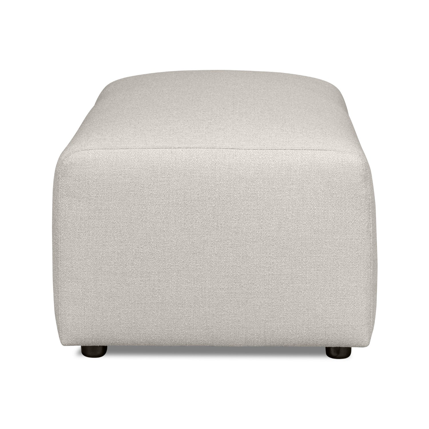 Alma-rahi vaalealla Minco 2 -kankaalla ja mustilla muovijaloilla. Kuvan rahin koko on 90 x 60 cm.