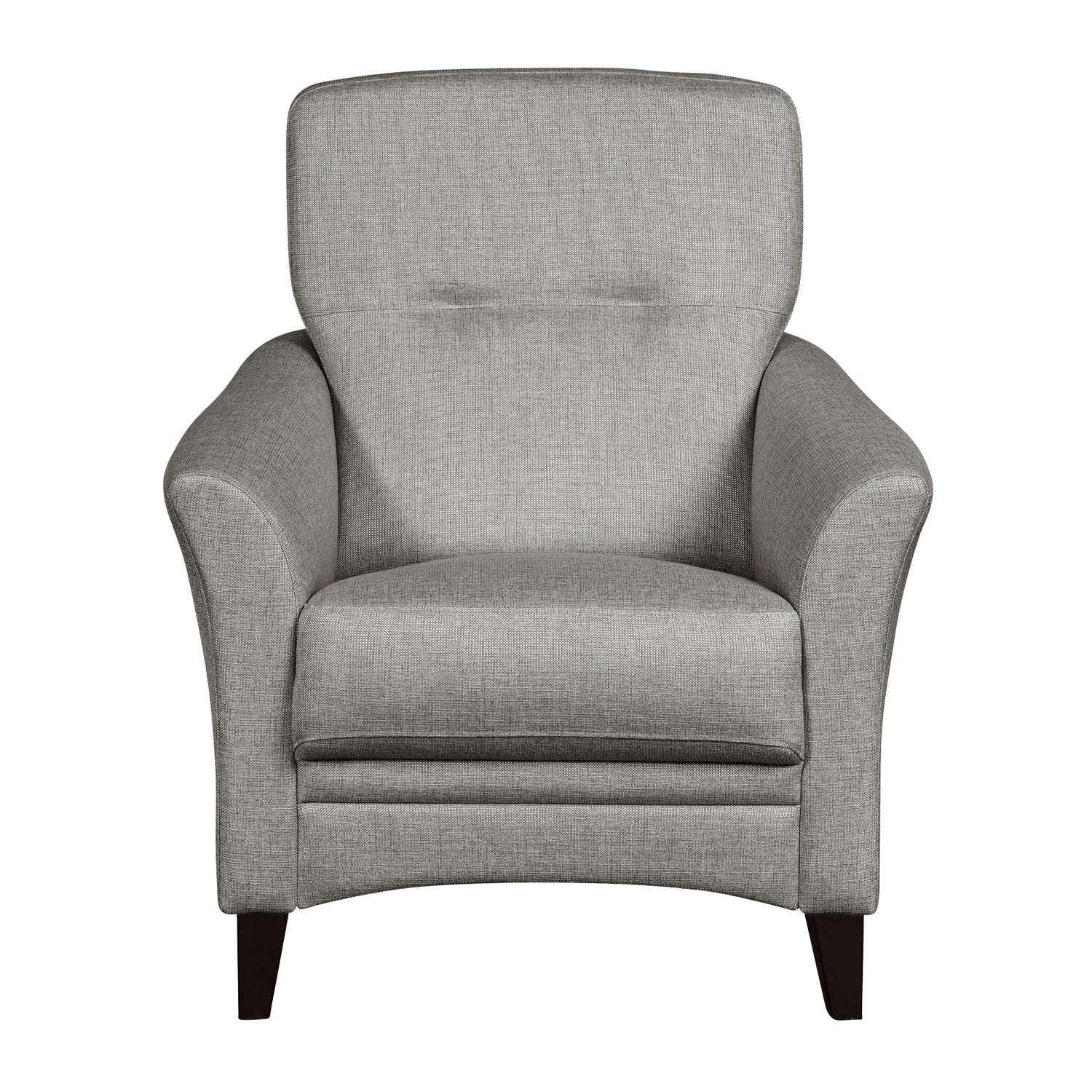 Aura-nojatuoli harmaalla Sundsvall 7 -kankaalla ja wengen värisillä puujaloilla.