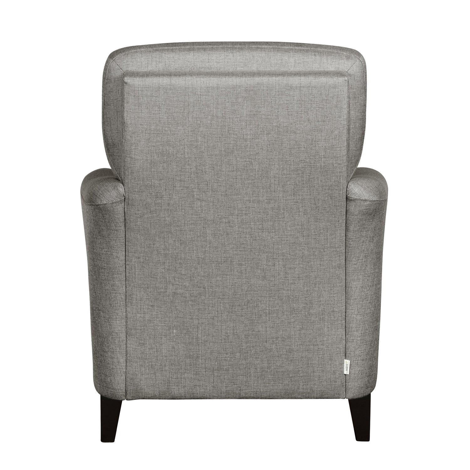 Aura-nojatuoli harmaalla Sundsvall 7 -kankaalla ja wengen värisillä puujaloilla.