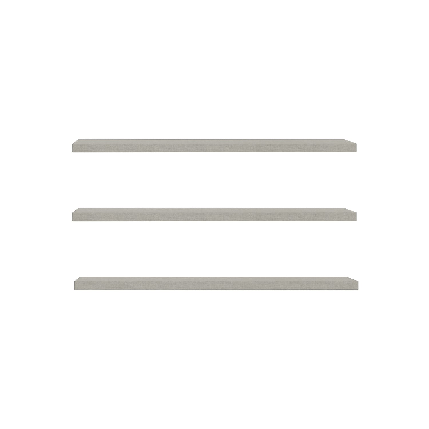 Kira 150 cm liukuovikomeron hyllypaketti. Paketti sisältää 3 kpl lisähyllylevyjä.