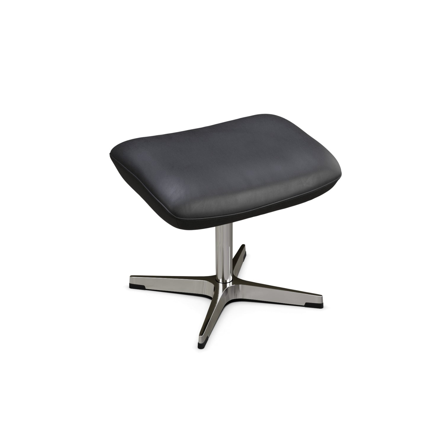 Ergo-rahissa on metallinen Vision-ristikkojalka ja musta Balder-nahkaverhoilu.