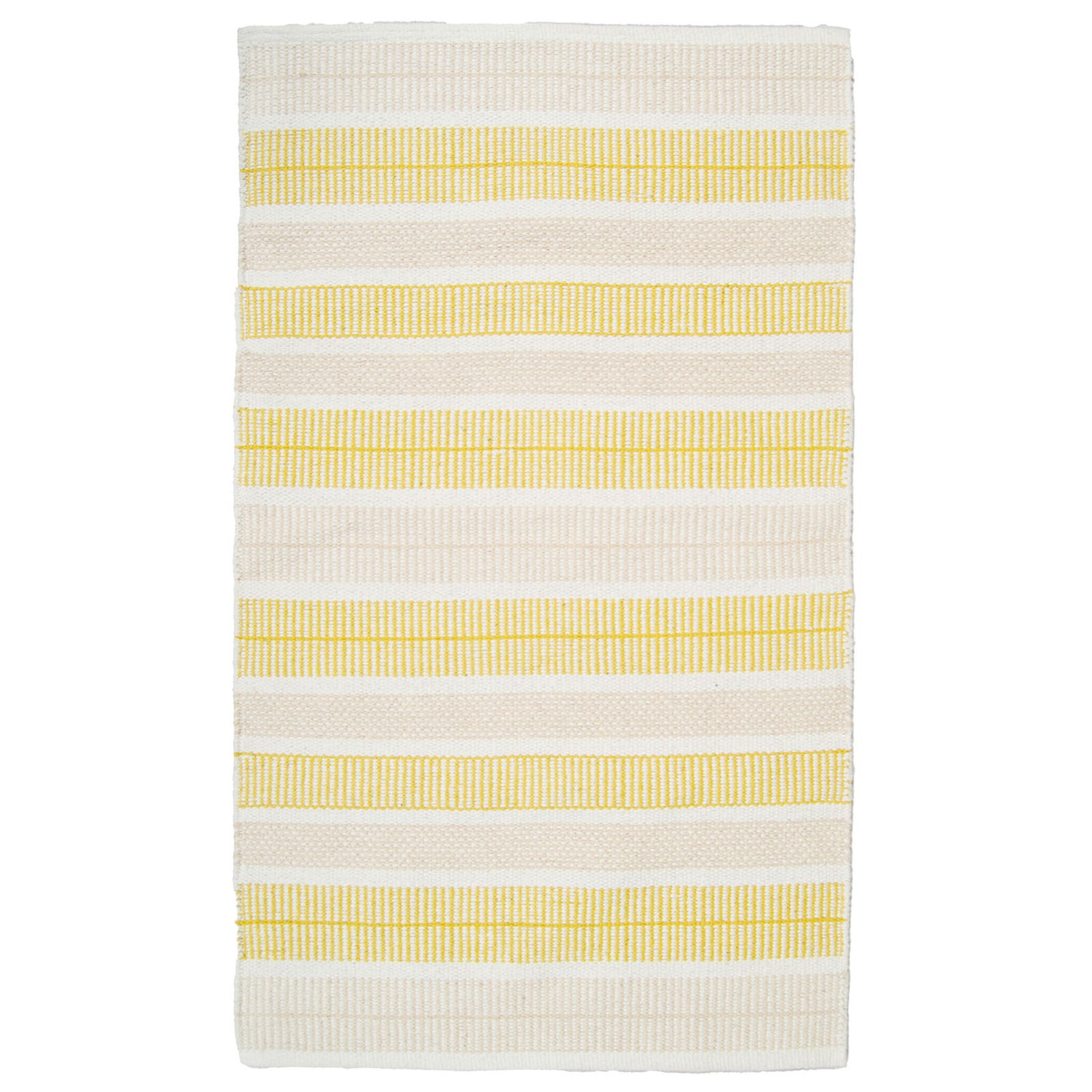 Foksi-puuvillamatto, keltainen-beige.