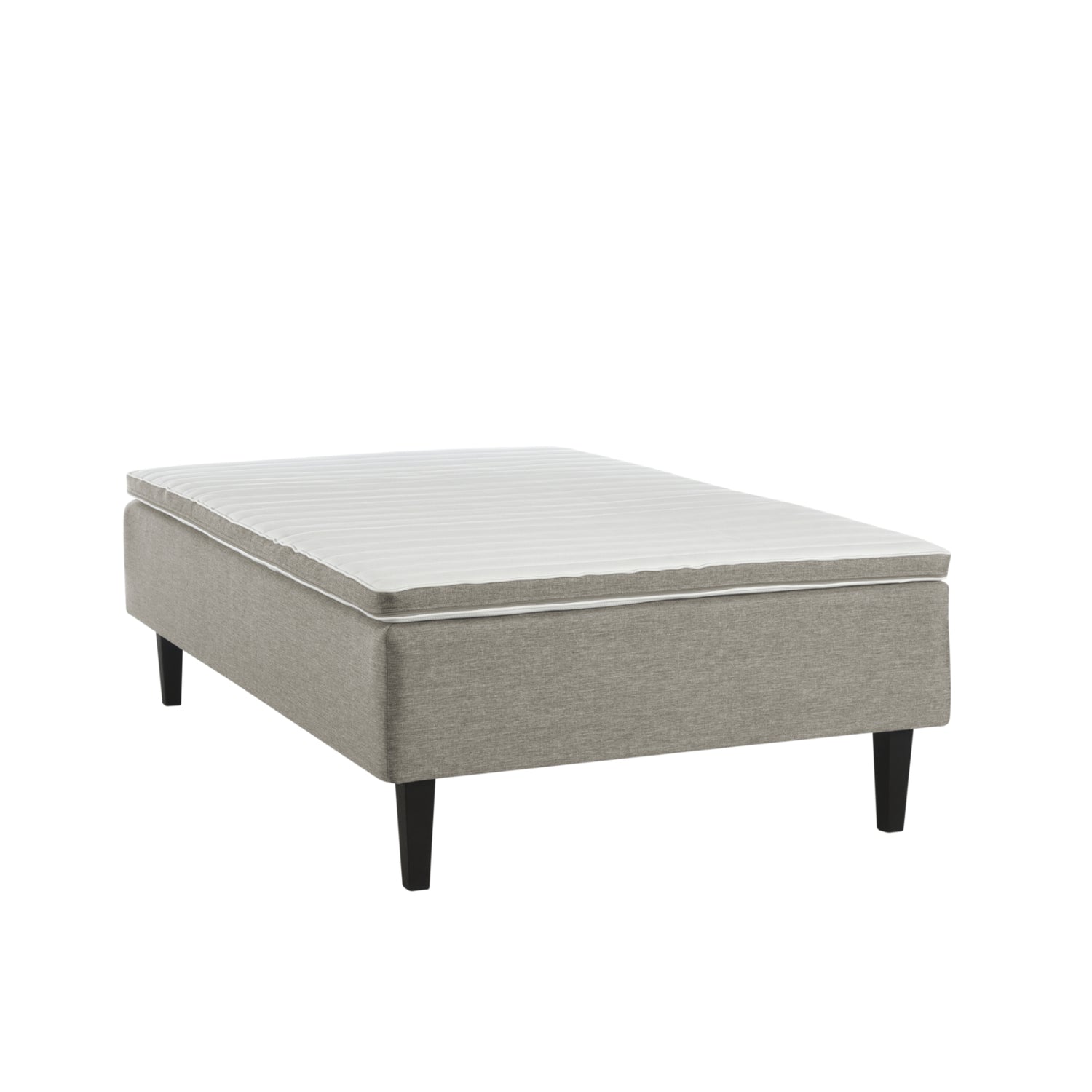 Hiekanvärinen Havu-runkopatja wengen värisillä Royal-jaloilla ja profiloidulla sijauspatjalla.