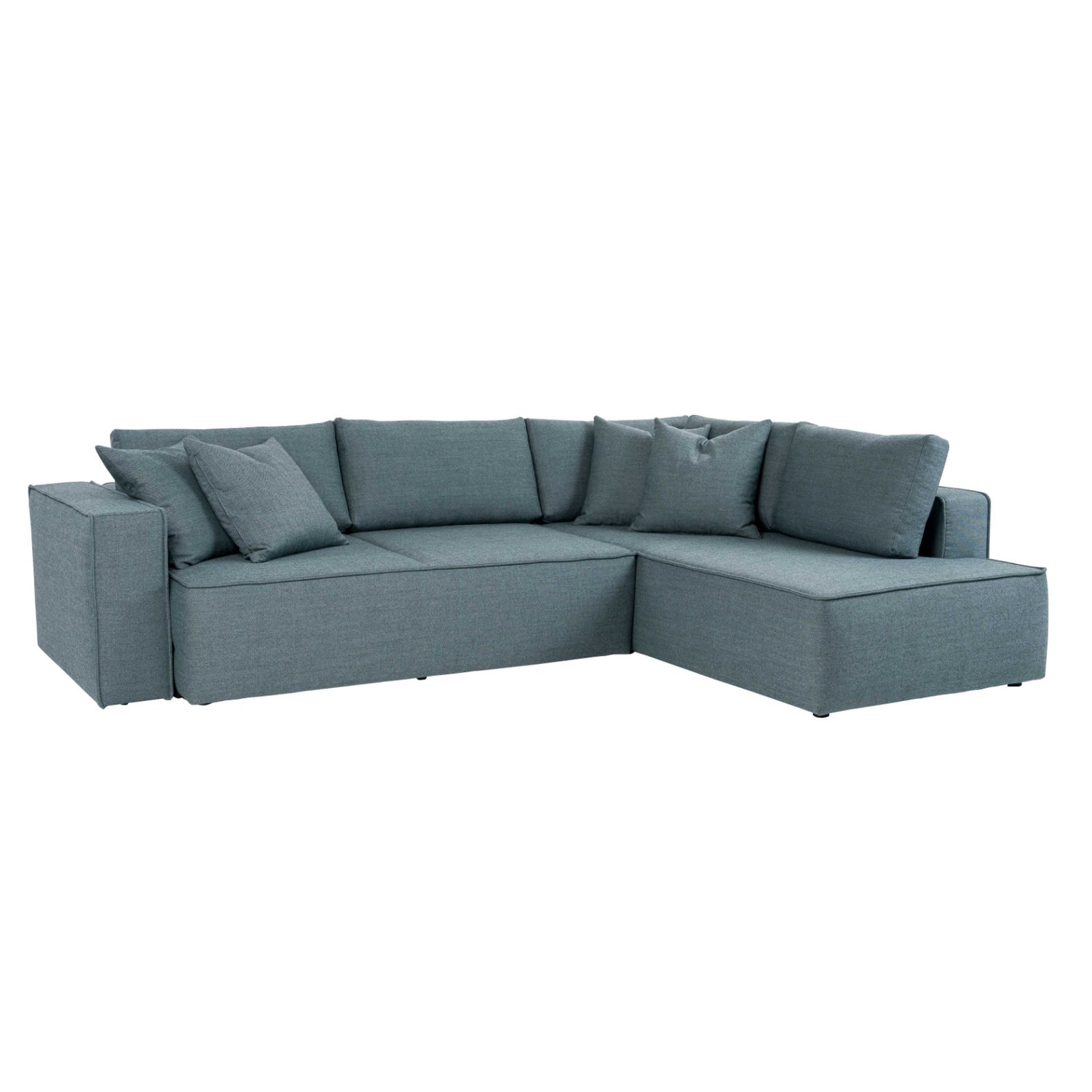 Melody-divaanisohva vaaleanvihreällä Capture 02901 -verhoilukankaalla. Sohvassa on oikeanpuoleinen divaani ja matalat 1,5 cm muovijalat.