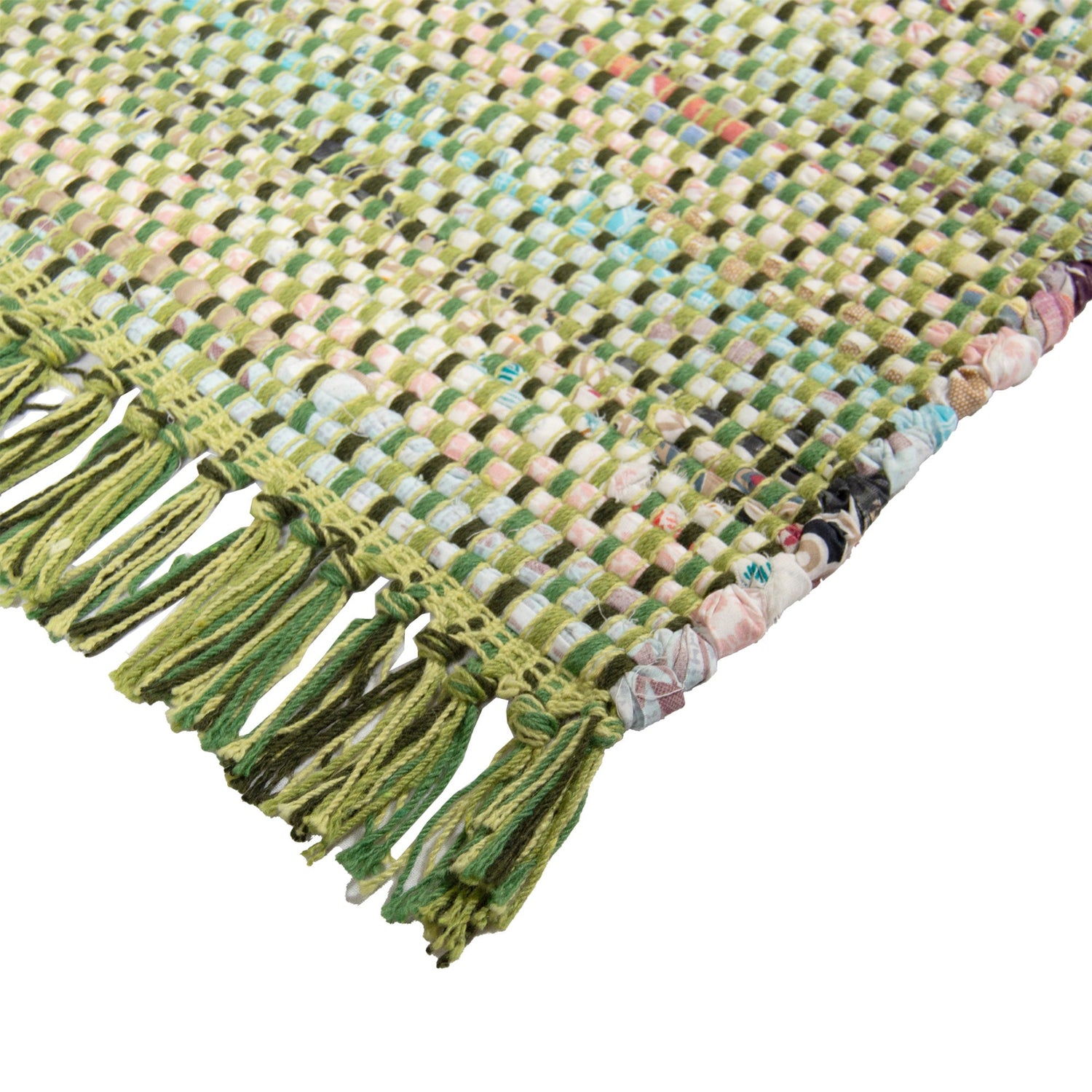 Huviniemi-maton vihreä kuosi.