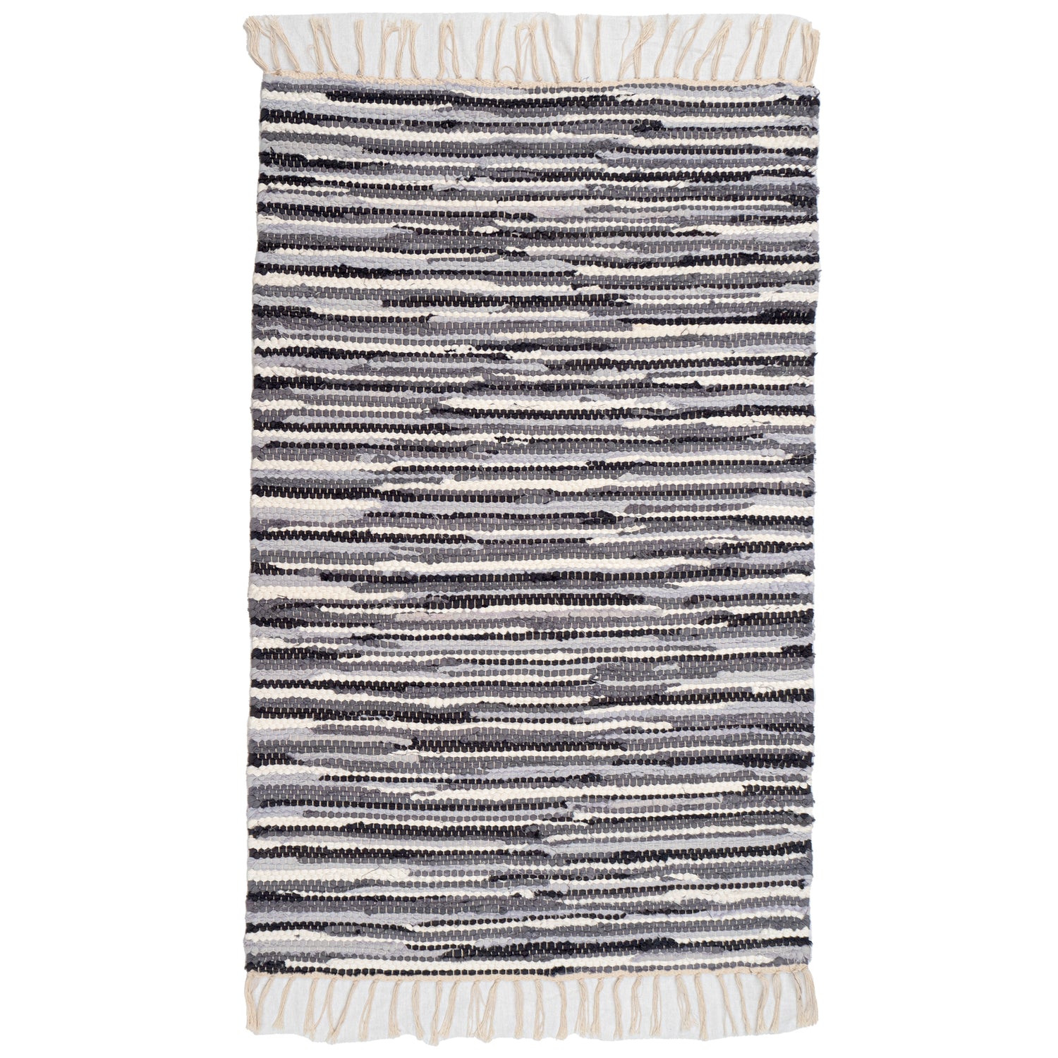 Mustavalkoinen Jenkka-matto.