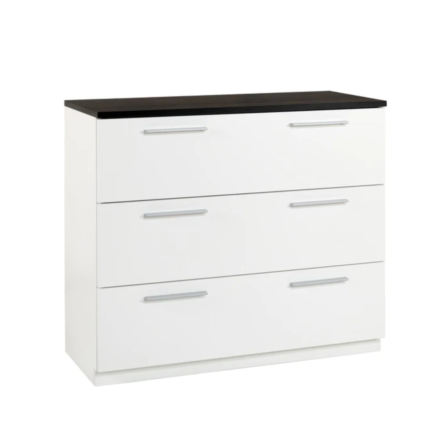 90 cm leveä Karo-lipasto mustalla kannella.