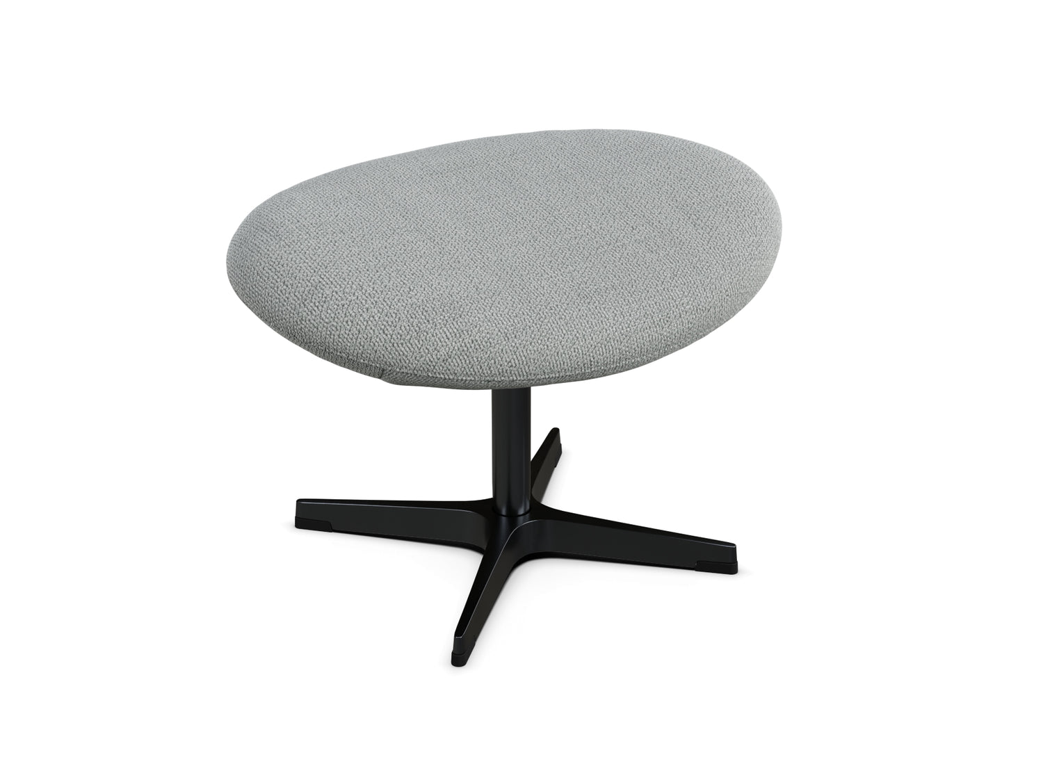 Harmaa Yani-rahi Brema Ashgrey -verhoilukankaalla ja mustalla Vision-jalalla.