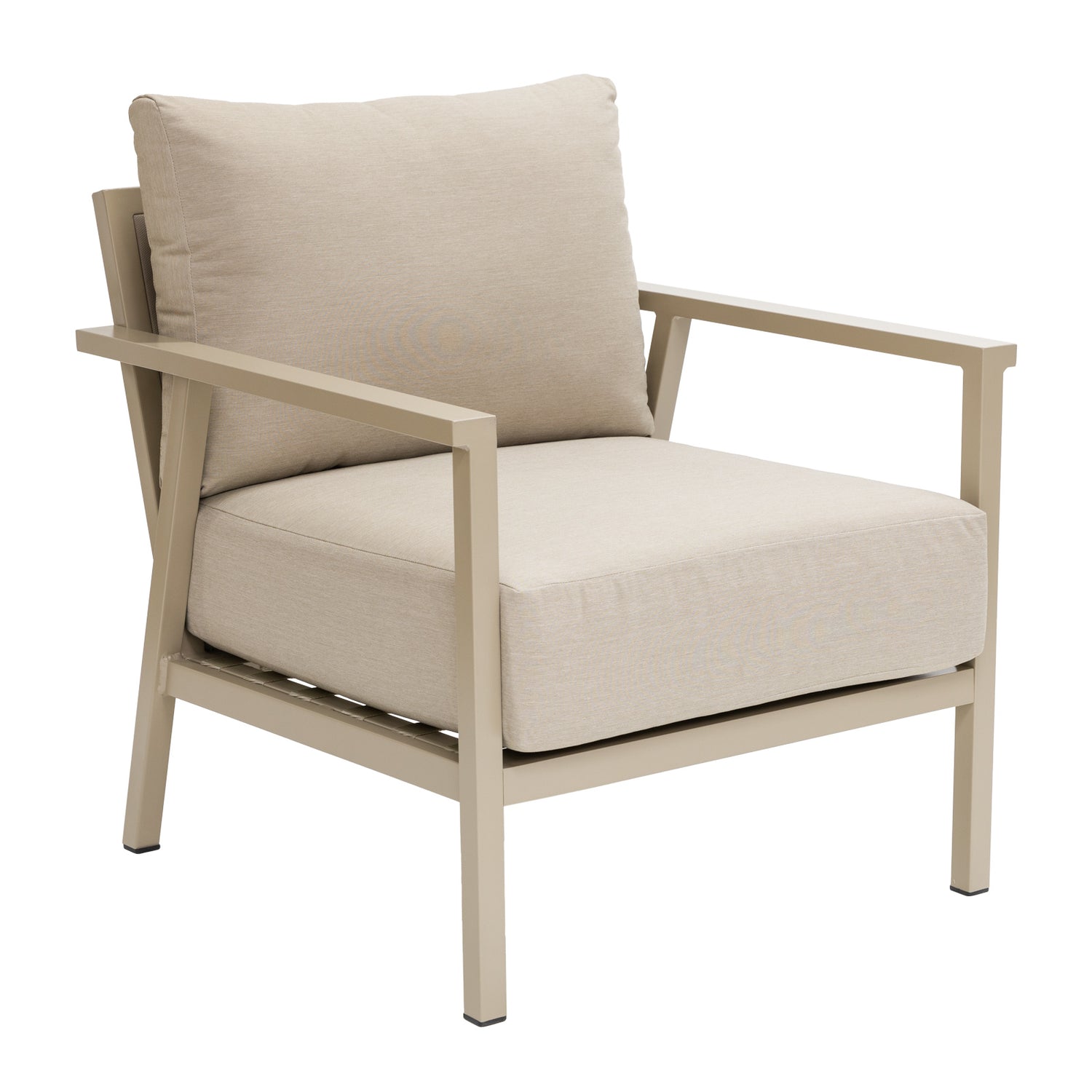 Beige Kesähelmi-nojatuoli.