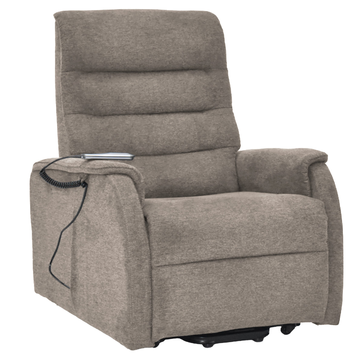 Matilda XL -seniorituoli ruskealla kangasverhoilulla. Stailattu visualisointi.