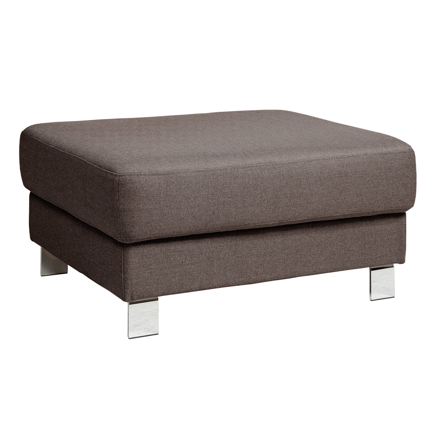 Avattava Monika-rahi ruskealla Barcelona 40 -kankaalla ja 10 cm korkeilla metallijaloilla.