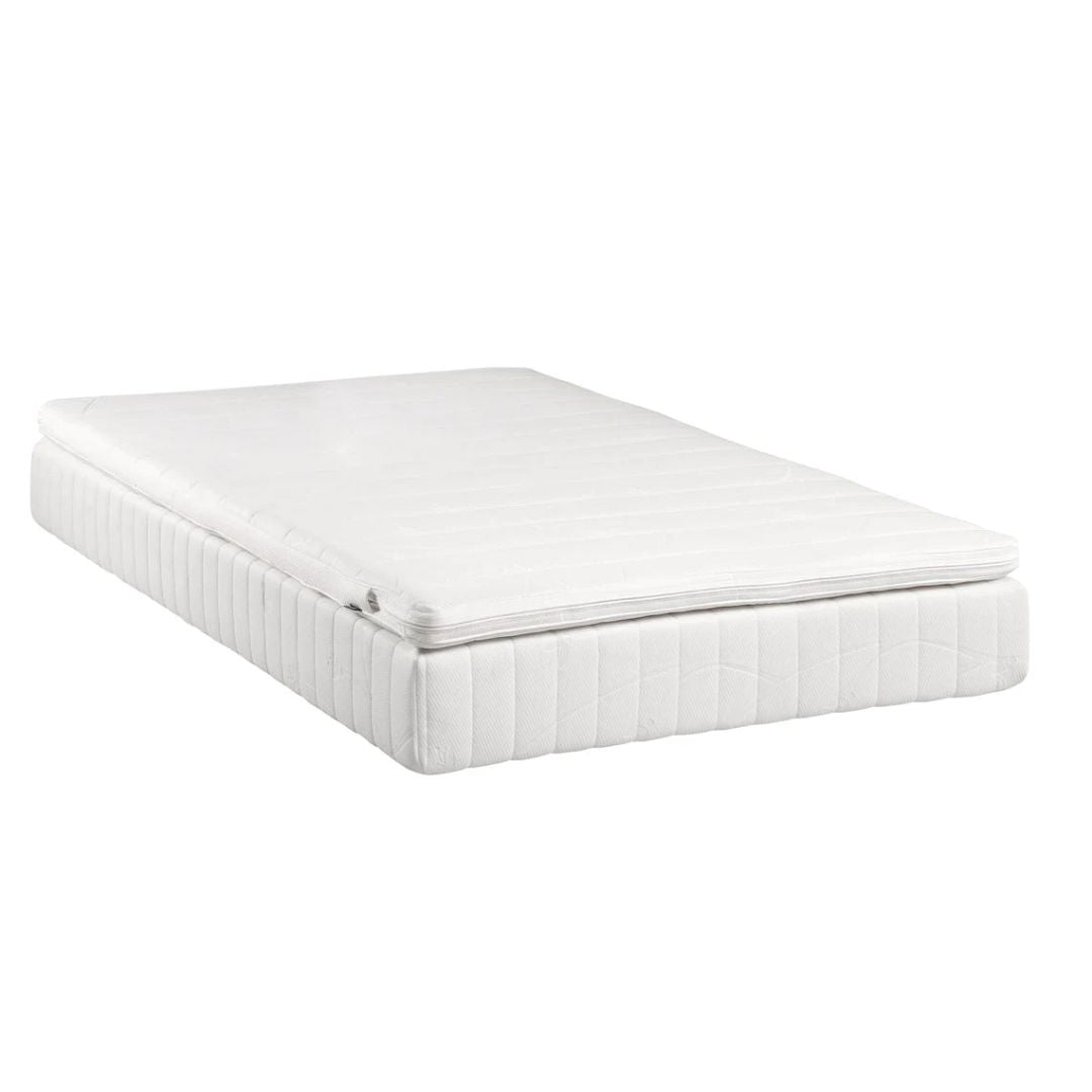 Hilding Feel -joustinpatjassa 120 x 200 cm on valkoinen tikattu joustokangasverhoilu. Joustinpatjapakettiin kuuluu Hilding Hybrix Air Coolmax -sijauspatja.