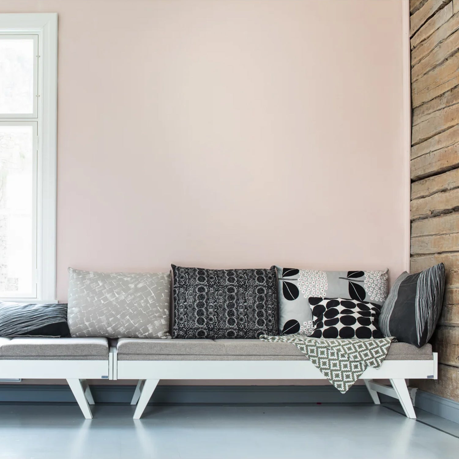 NOTTE 3 hengen puusohva divaani ilman patjoja