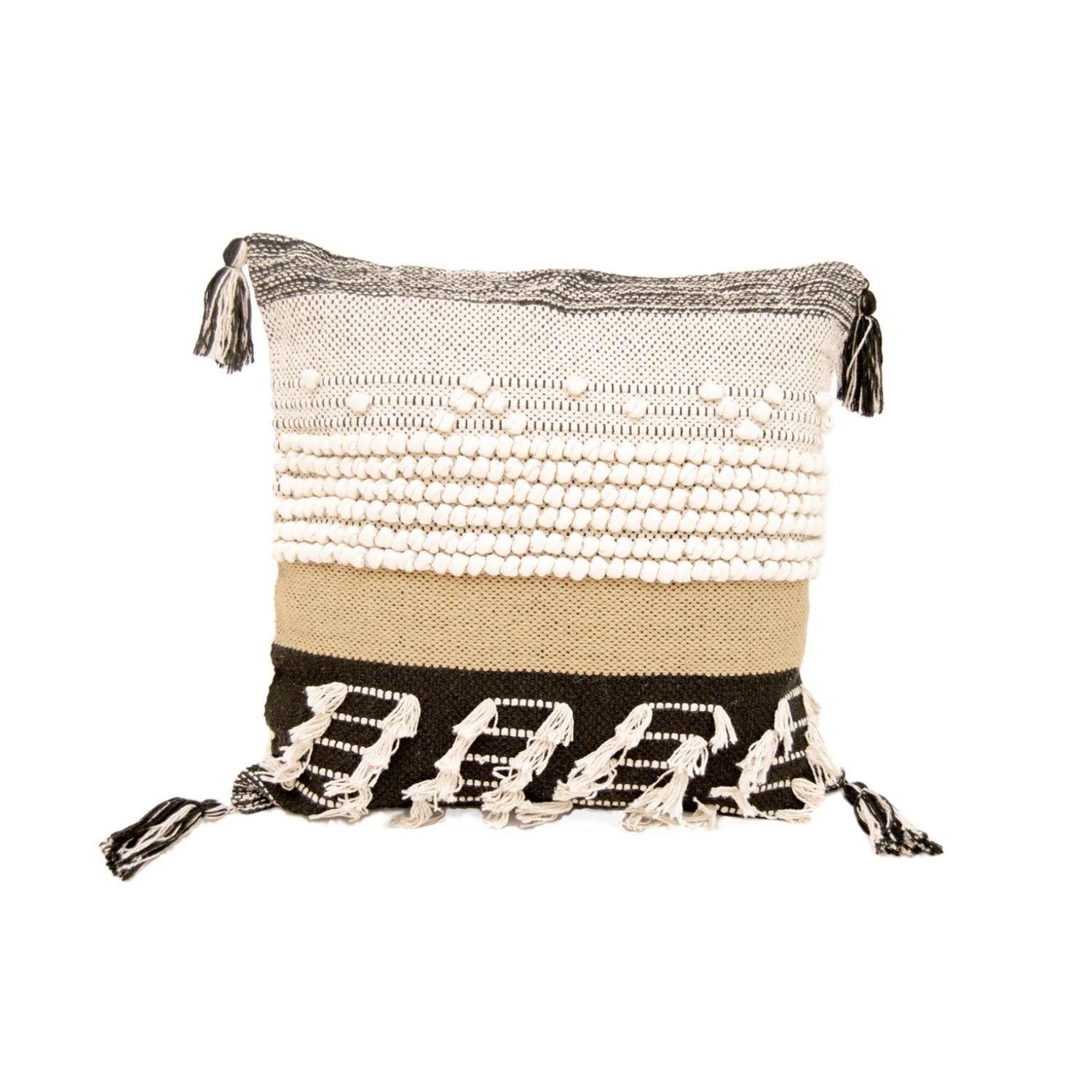 Sävel tupsu -tyynyssä on ihanan luonnonläheiset värit.