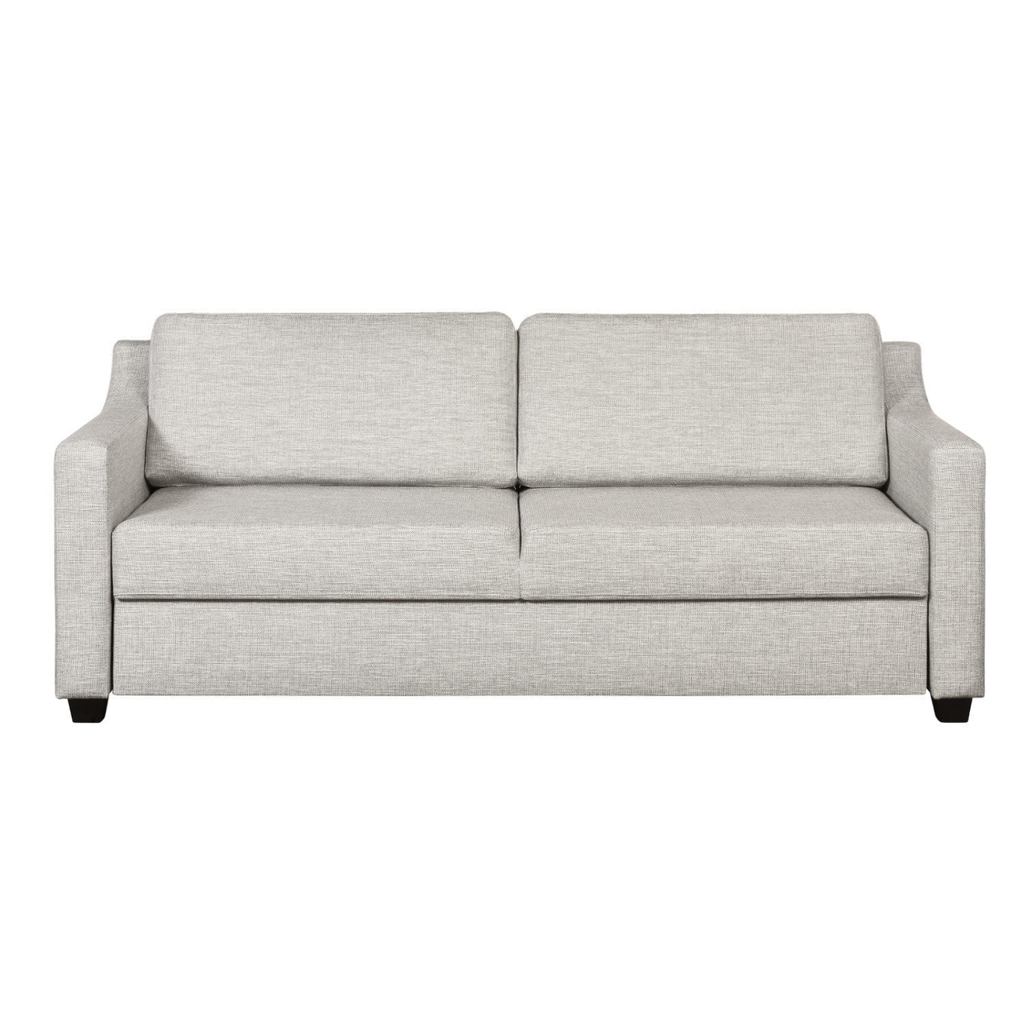 Seili-vuodesohva beigellä Reval 10 -verhoilukankaalla ja wengen värisillä puujaloilla.