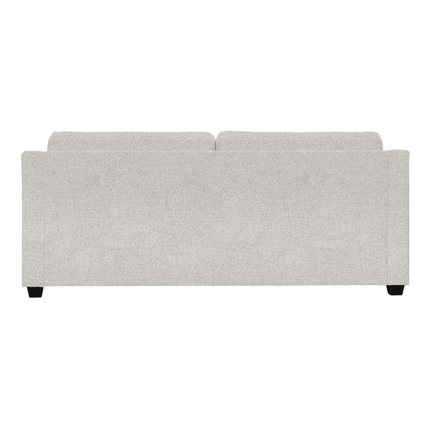 Seili-vuodesohva vaalean beigellä Minco 02 -verhoilukankaalla ja wengen värisillä puujaloilla.