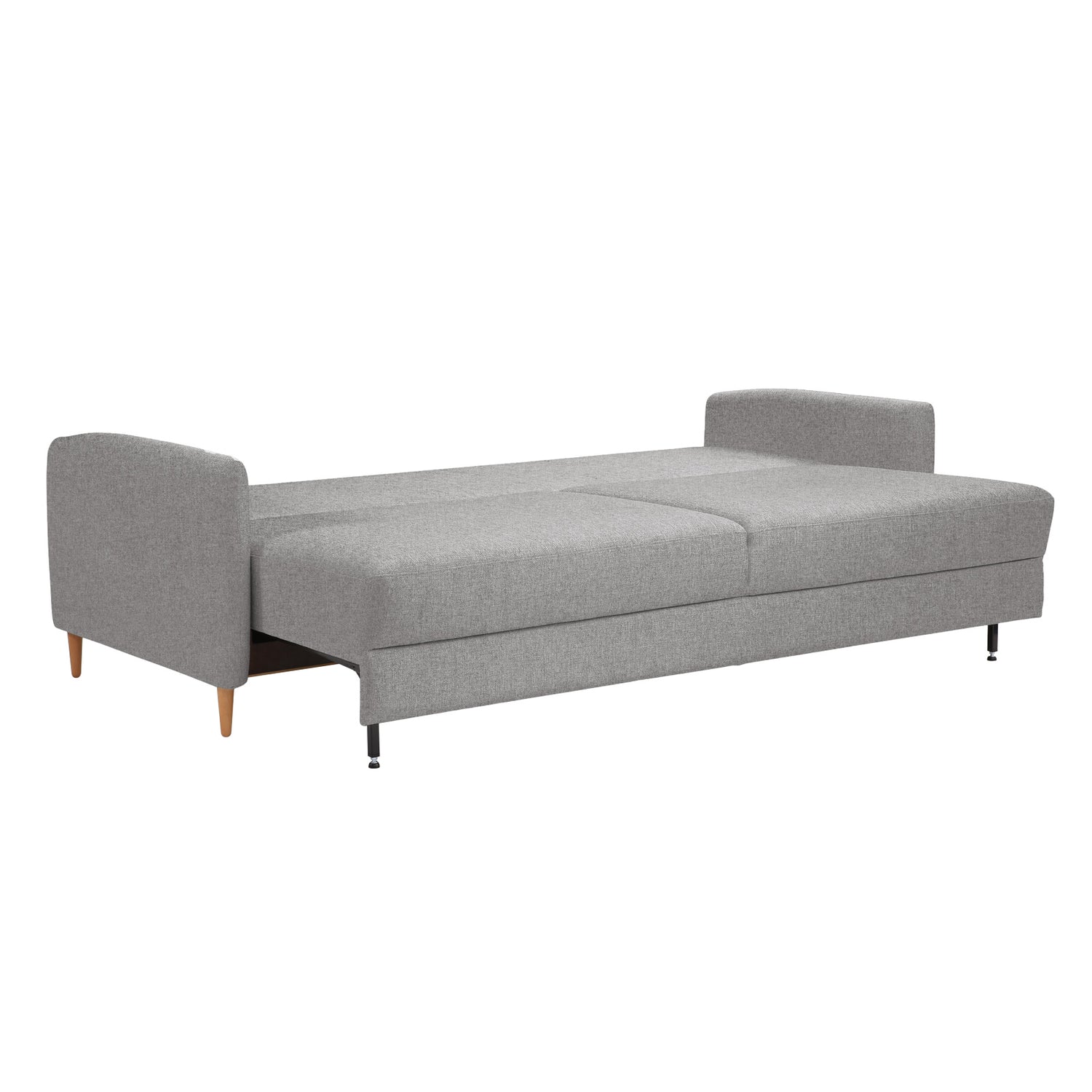 Kuvassa on 3-istuttava Stockholm-vuodesohva vuoteeksi levitettynä. Sohvassa on 12 cm korkeat tammijalat. Vuodesohvassa on näppärästi avautuva Easy Deluxe -vuodemekanismi.