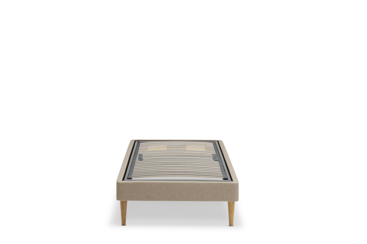 TEMPUR Stay -vuoderunko ilman patjaa, tumma hiekka Warm Stone, koot 80 x 200, 90 x 200 ja 90 x 210 cm.