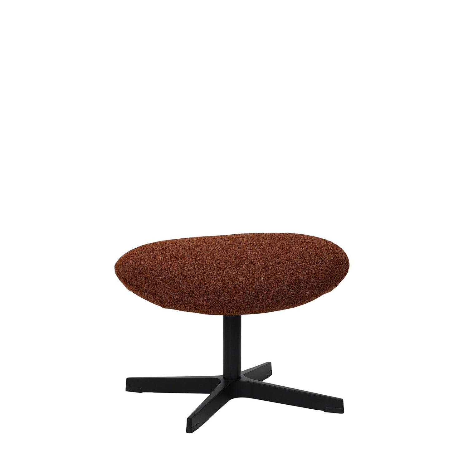 Konjakinruskea Yani-rahi Alpine Hazel 062 -verhoilukankaalla ja mustalla Vision-jalalla.