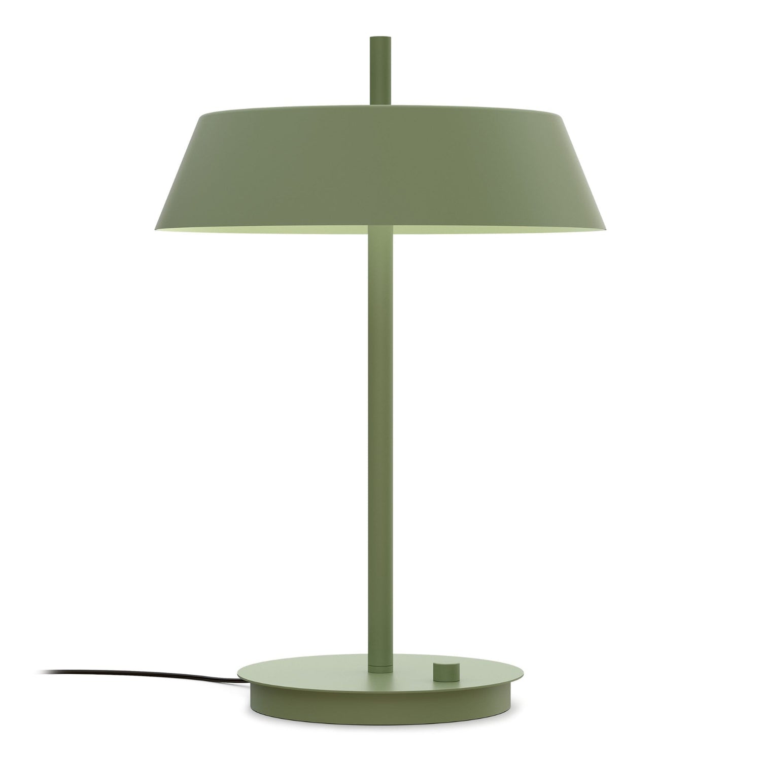 Bliss-pöytävalaisin, mattavihreä. Valaisimessa on himmennin.