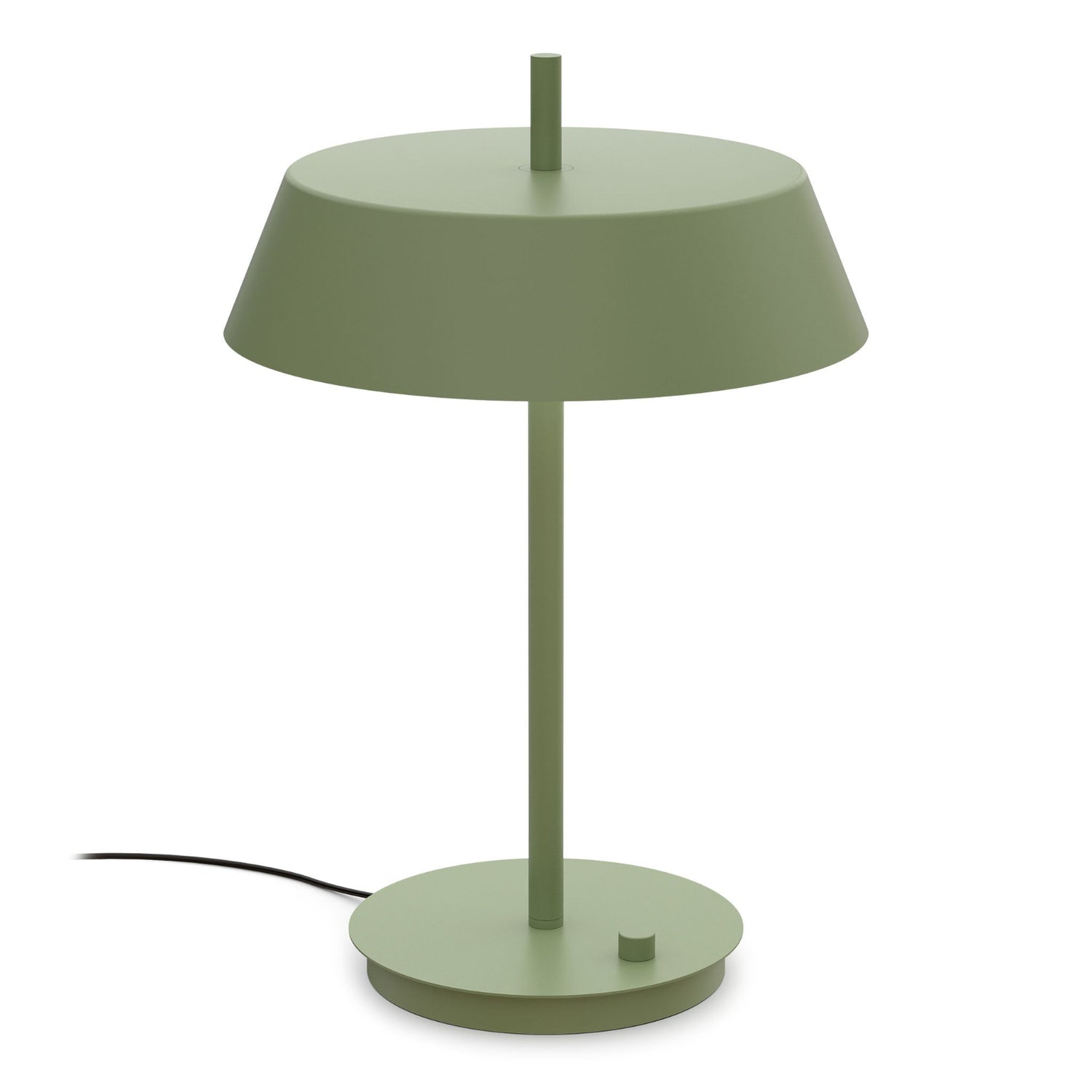Bliss-pöytävalaisin, mattavihreä. Valaisimessa on himmennin.