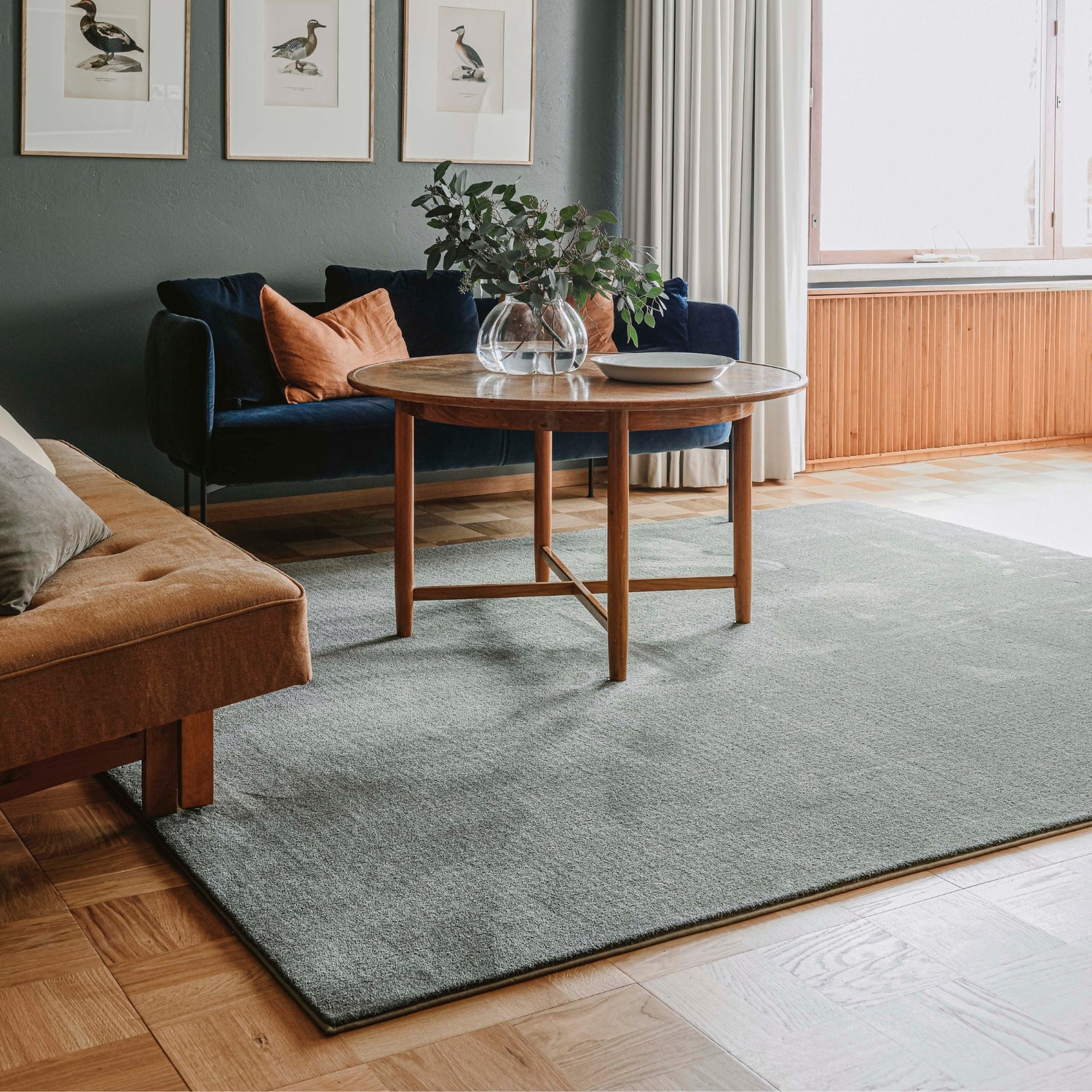 Puuteri-nukkamatto, oliivinvihreä.