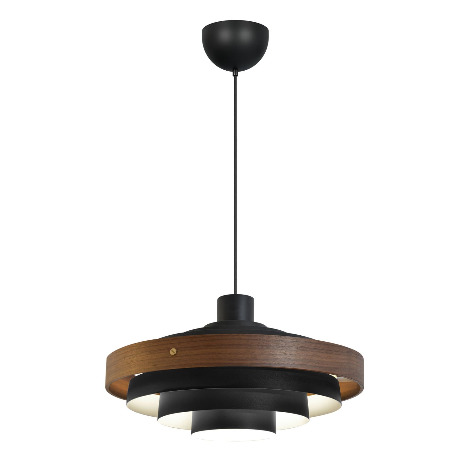 Tradition-kattovalasin mustana, tummalla puu-ulkokehällä.