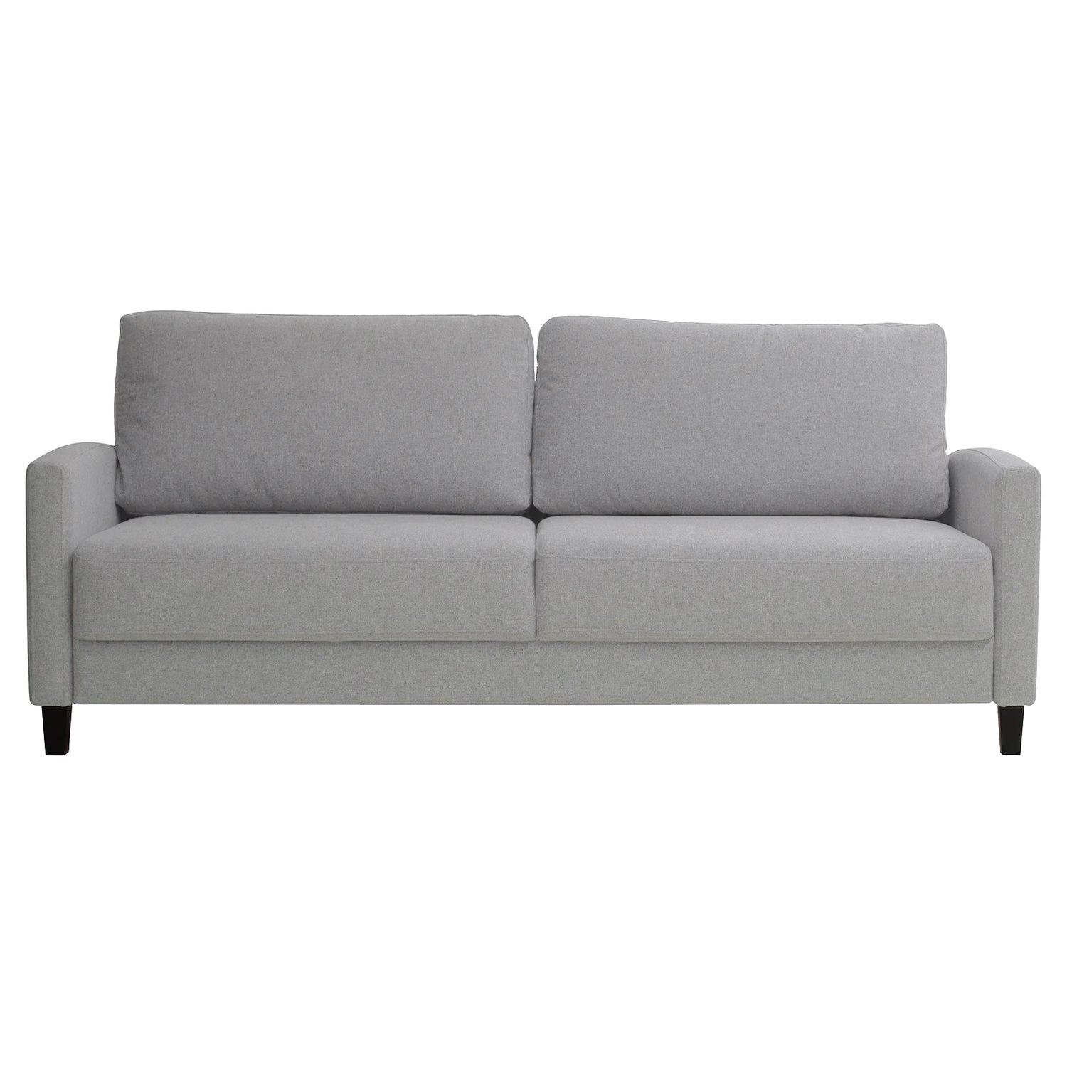 Tyylikäs Venla-vuodesohva kätkee sisäänsä laadukkaan ja helppokäyttöisen vuodemekanismin. Kuvassa on harmaa Verde 18 -verhoilukangas.