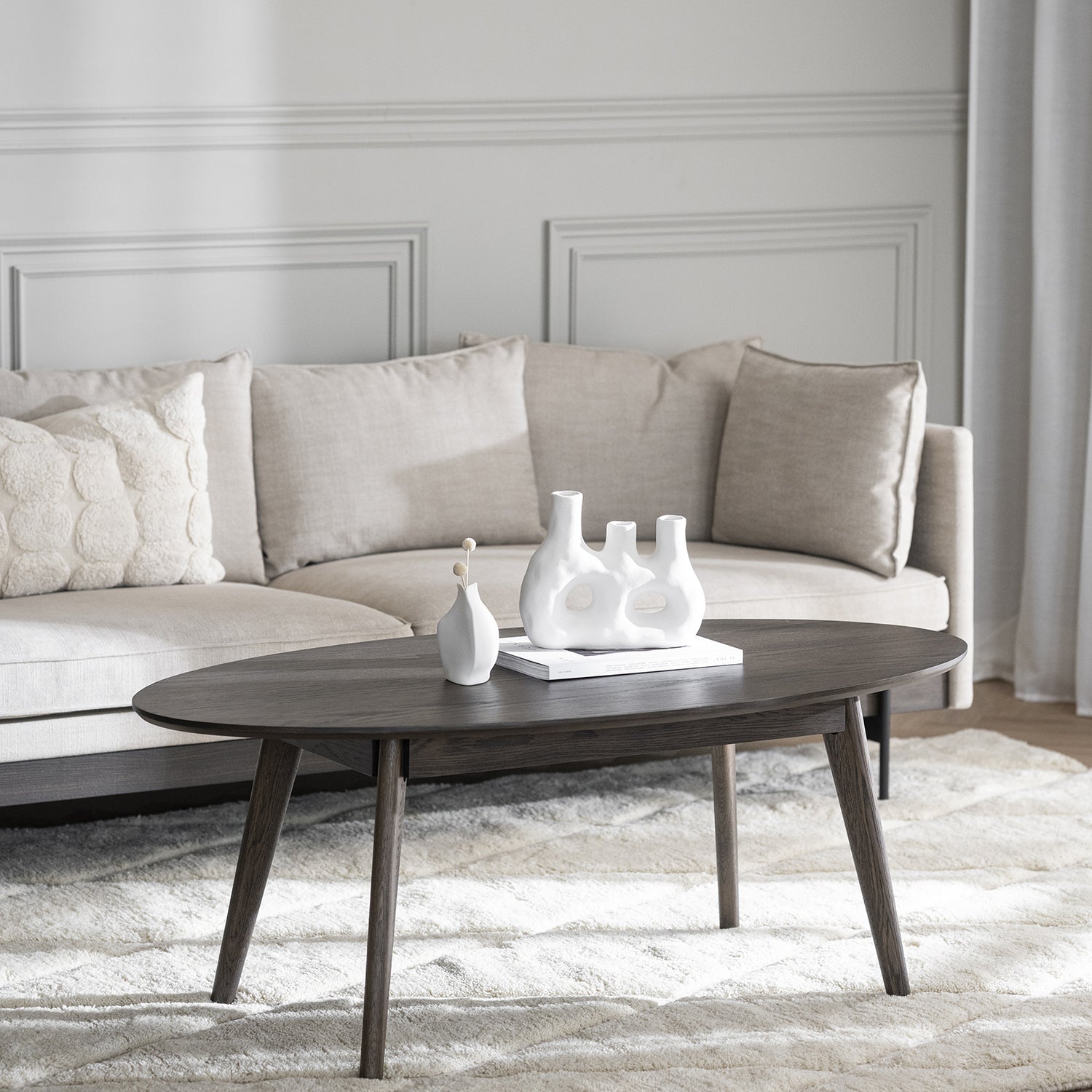 YUMI sohvapöytä ovaali 130 x 65 cm