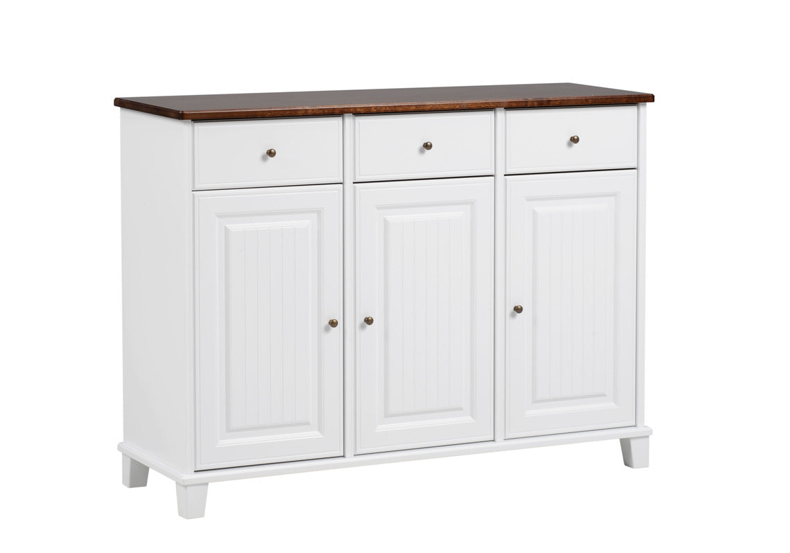 Valkoinen Aada-senkki pähkinänvärisellä kannella.