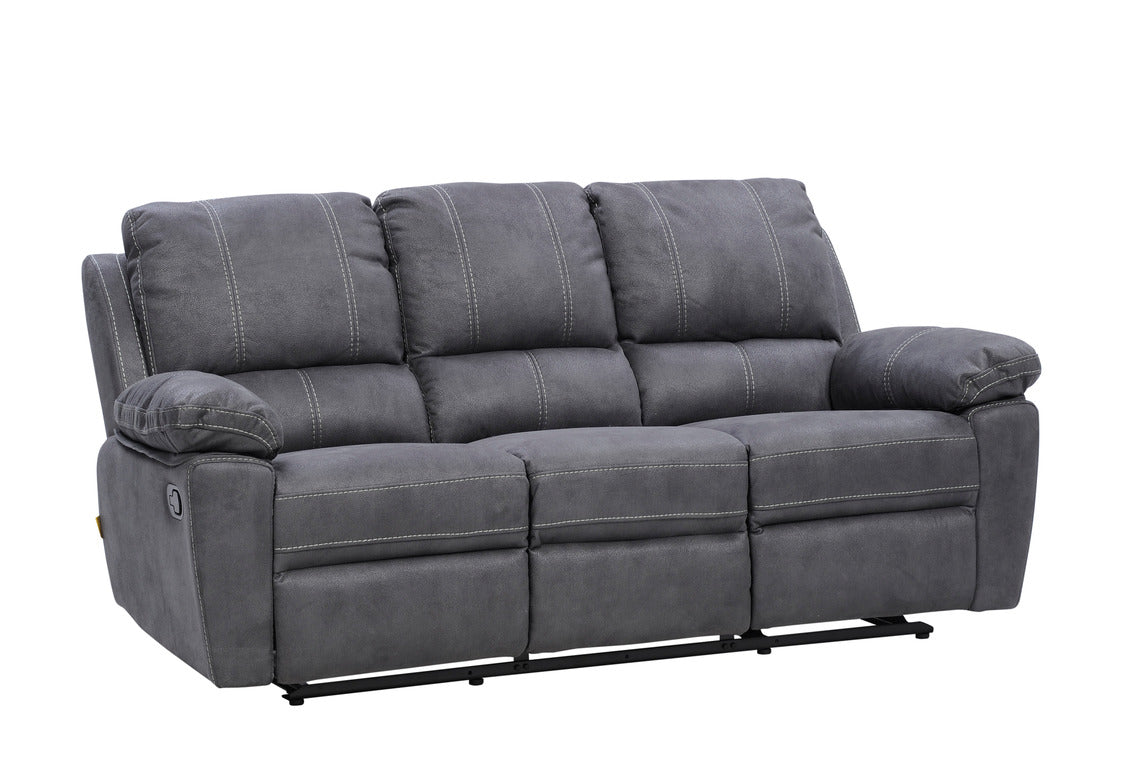 Denver-sohva harmaalla kangasverhoilulla.