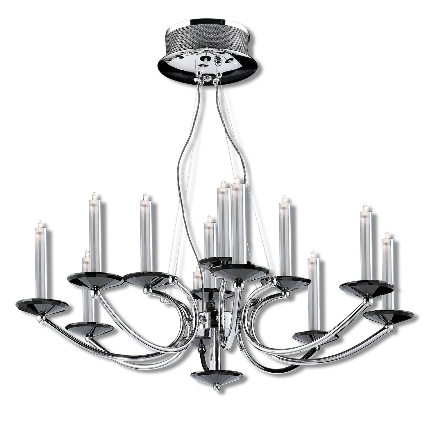 Candle-kattokruunun huomaamattomat polttimot saavat valaisimet näyttämään aidoilta kynttilöiltä.