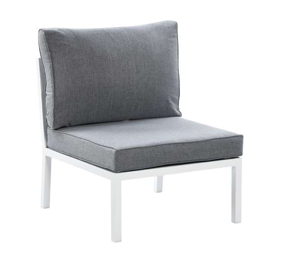 Valkoinen/harmaa Dyyni-kulmasohvan keskiosa.