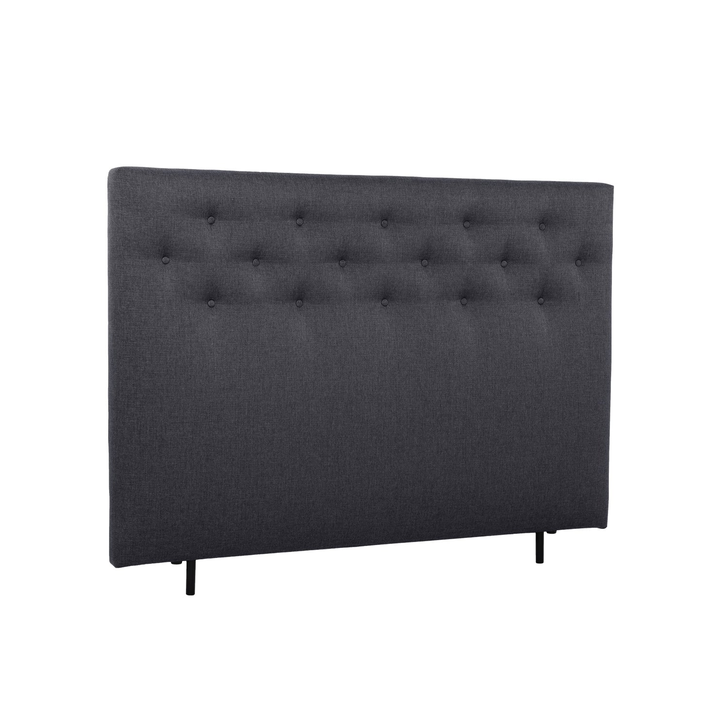 Napillinen 160 cm leveä Hilding Feel -sängynpääty korokejaloilla antrasiitinvärisenä.