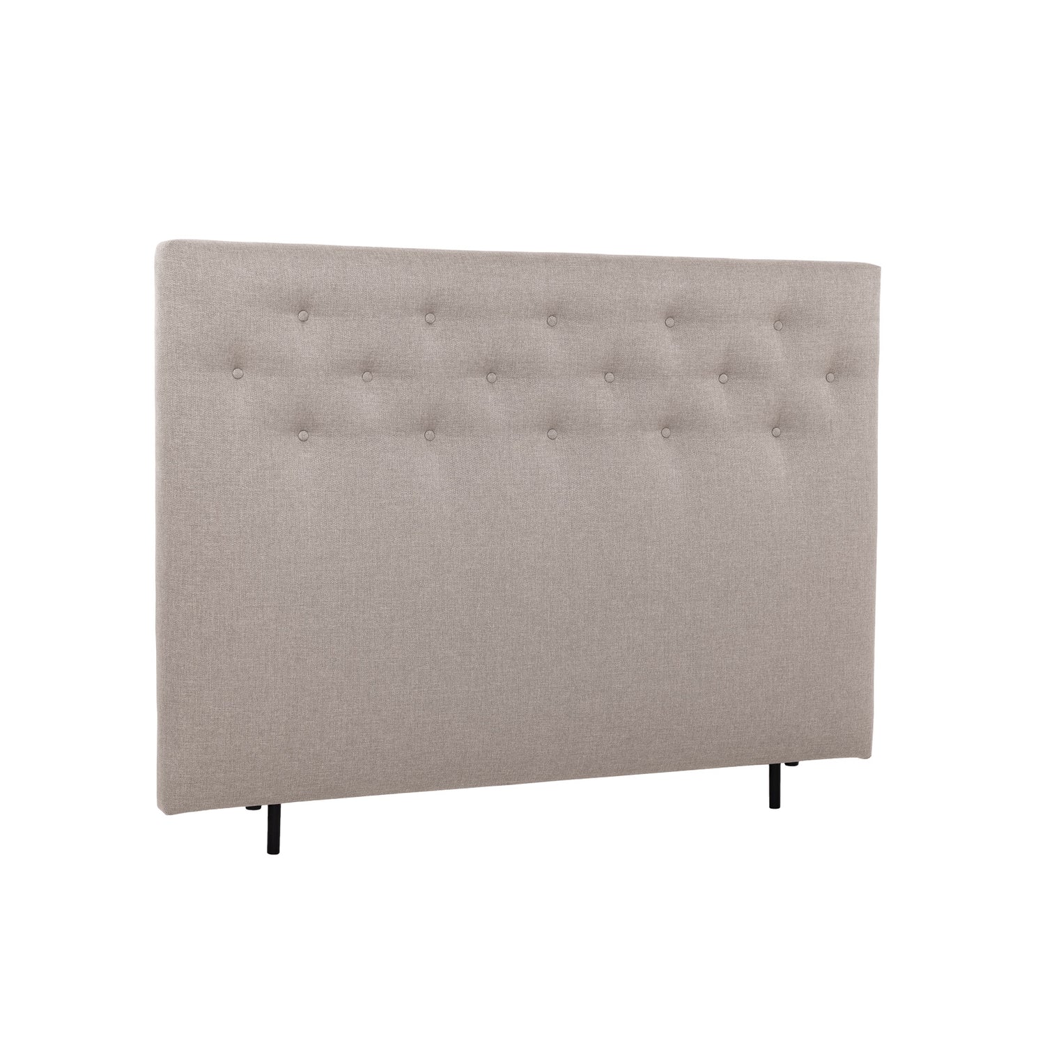 Napillinen 160 cm leveä Hilding Feel -sängynpääty korokejaloilla beigenä.